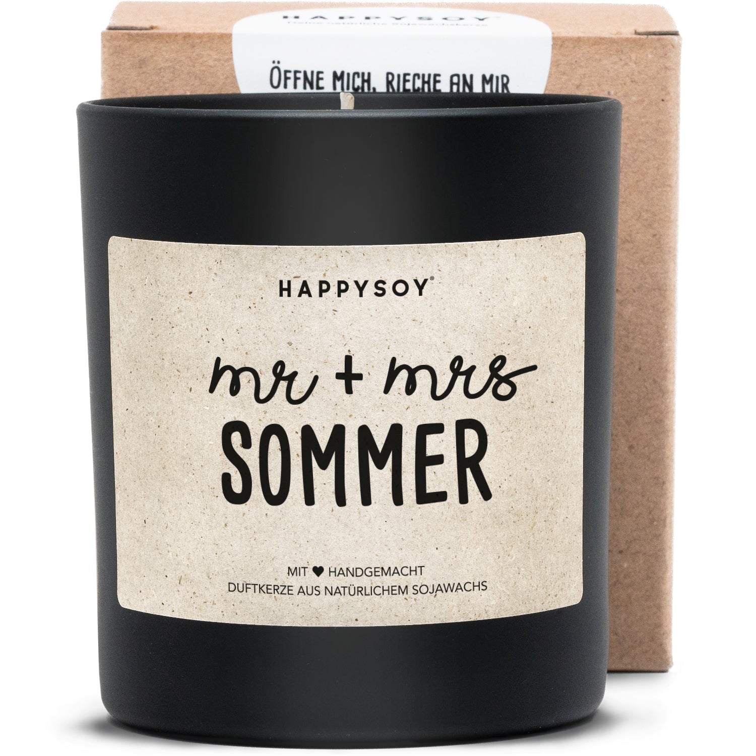 Duftkerze - PERSONALISIERBAR: Mr und Mrs (mit Namen) - Happysoy®