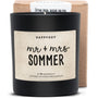 Duftkerze - PERSONALISIERBAR: Mr und Mrs (mit Namen) - Happysoy®