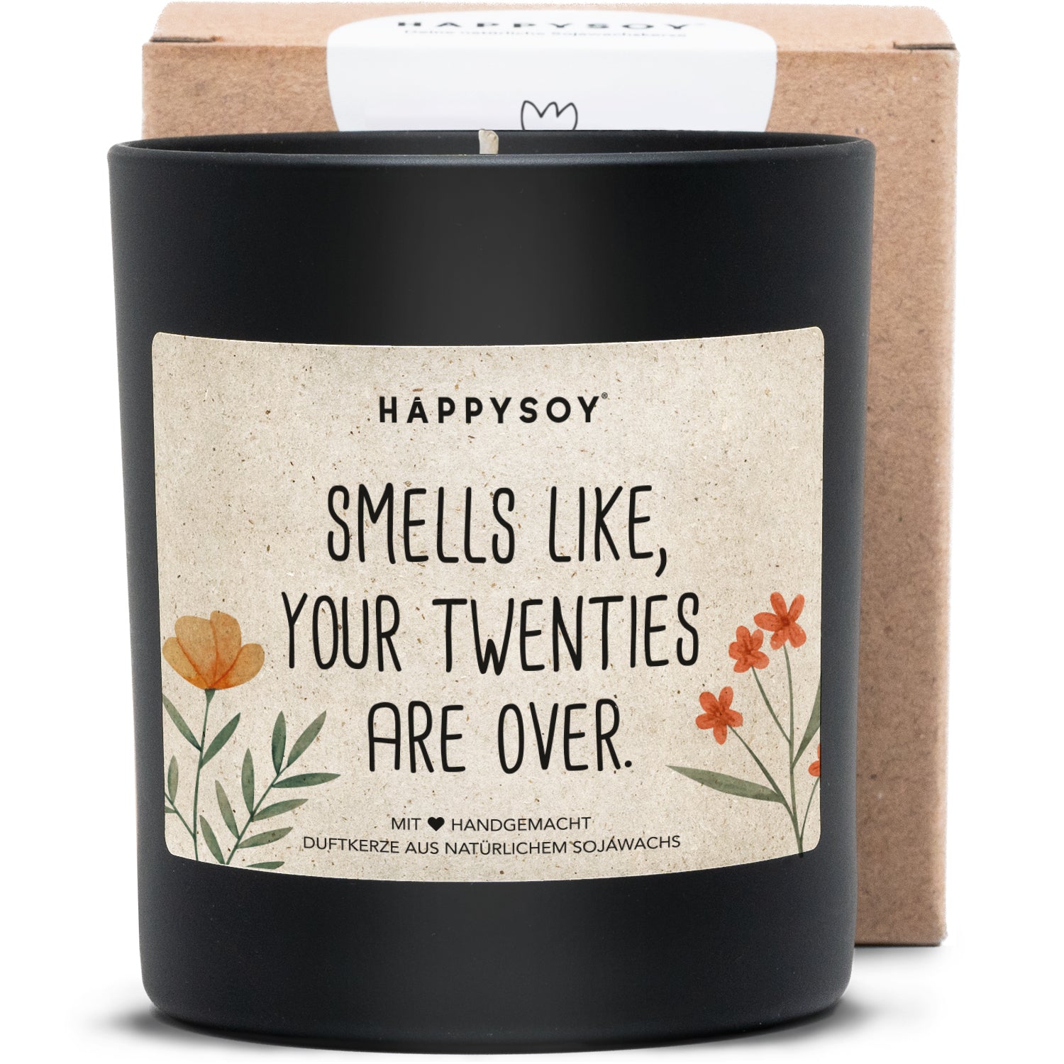 Duftkerze - PERSONALISIERBAR: Smells like your XXX are over (mit Jubiläum) - Happysoy®