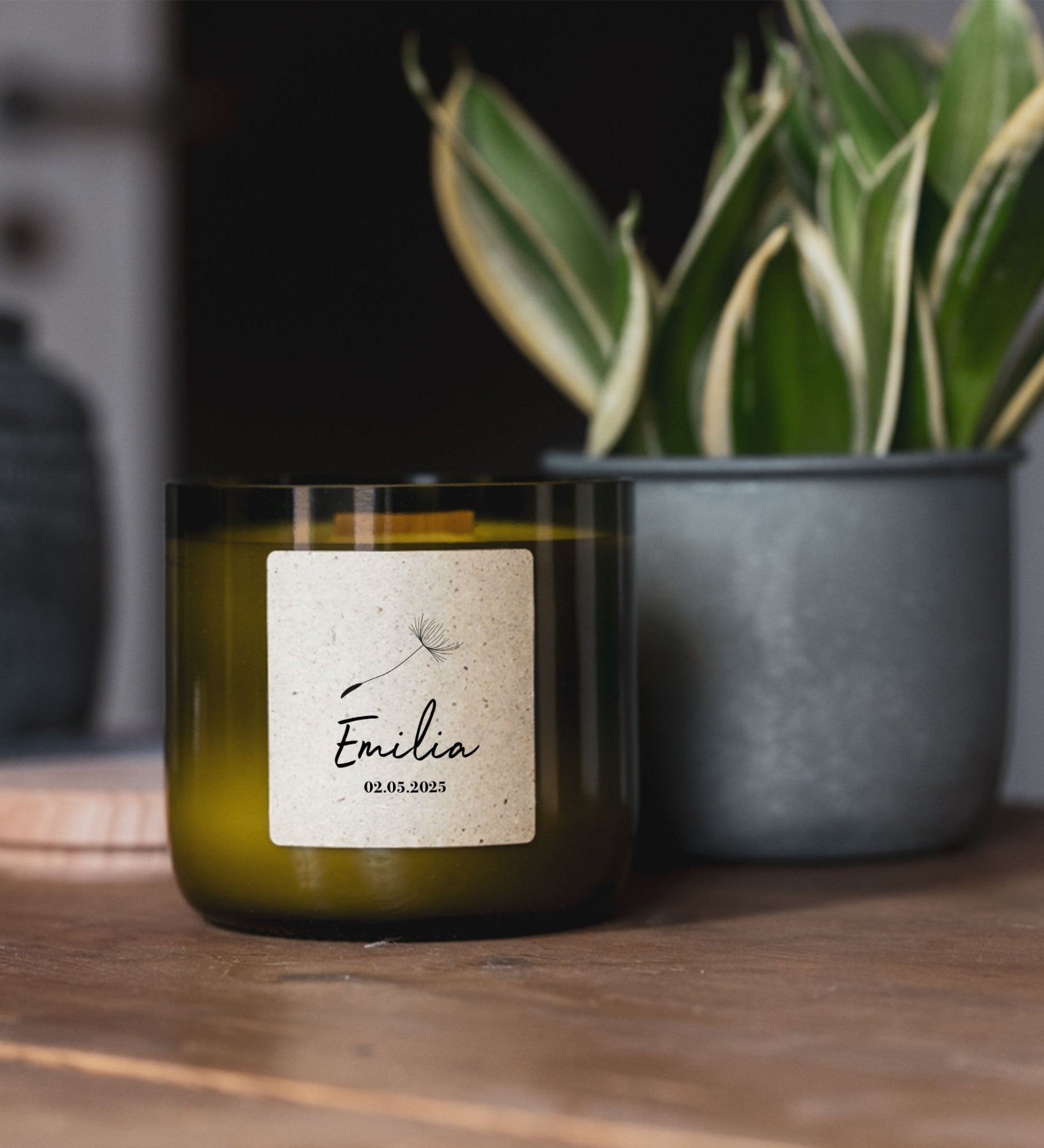 Duftkerze - Pusteblume (Personalisierbar) - Happysoy®