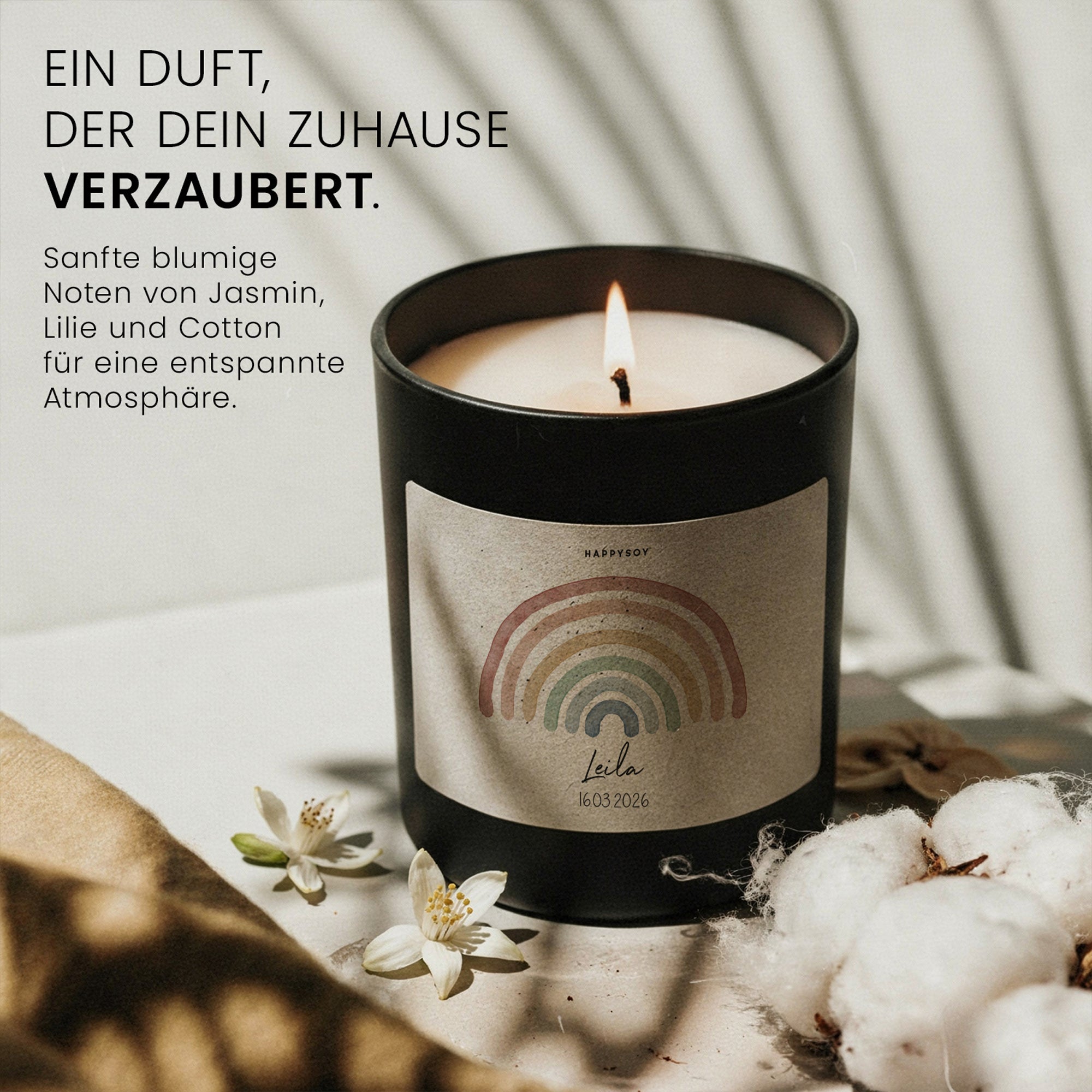 Duftkerze - Regenbogen (Personalisierbar) - Happysoy®