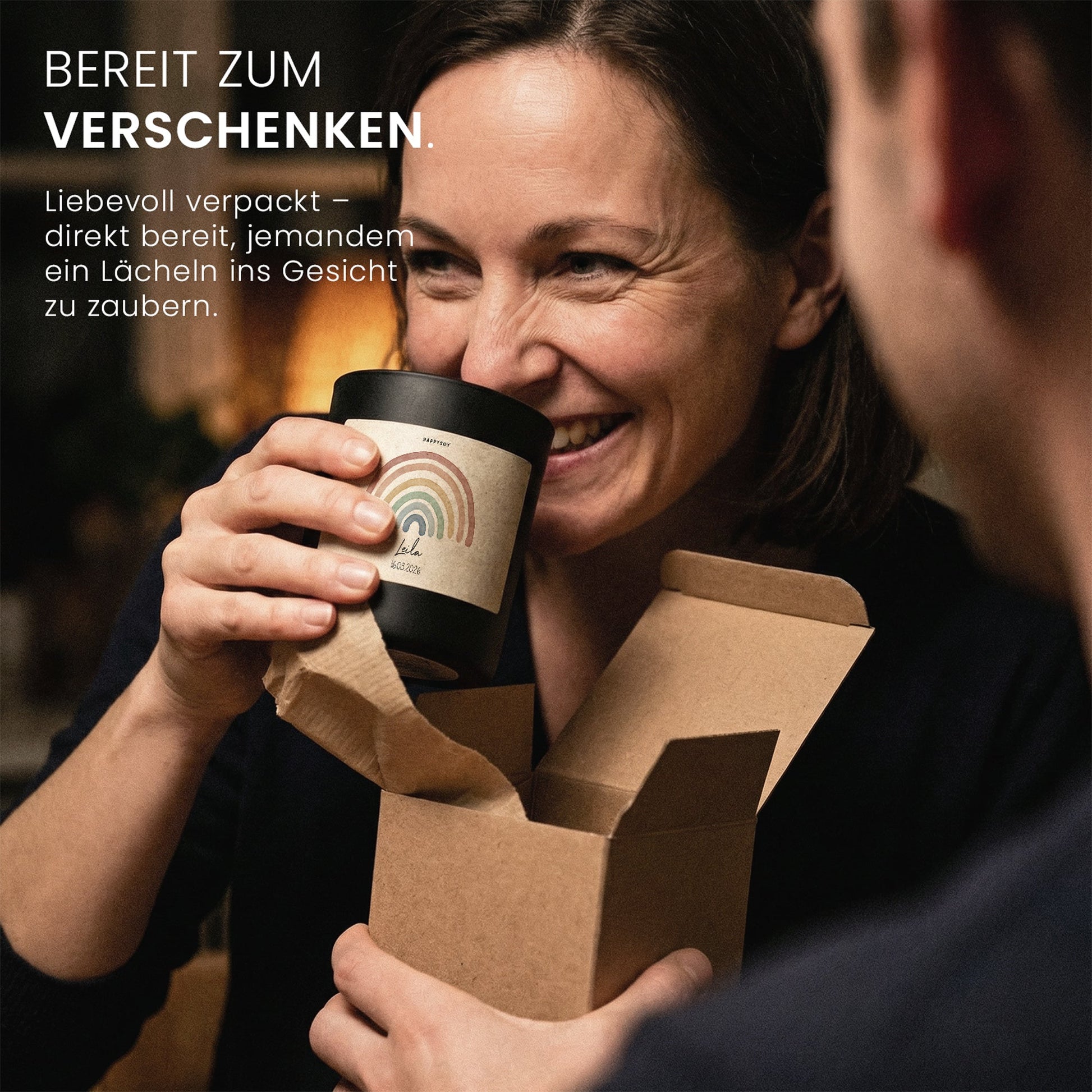 Duftkerze - Regenbogen (Personalisierbar) - Happysoy®