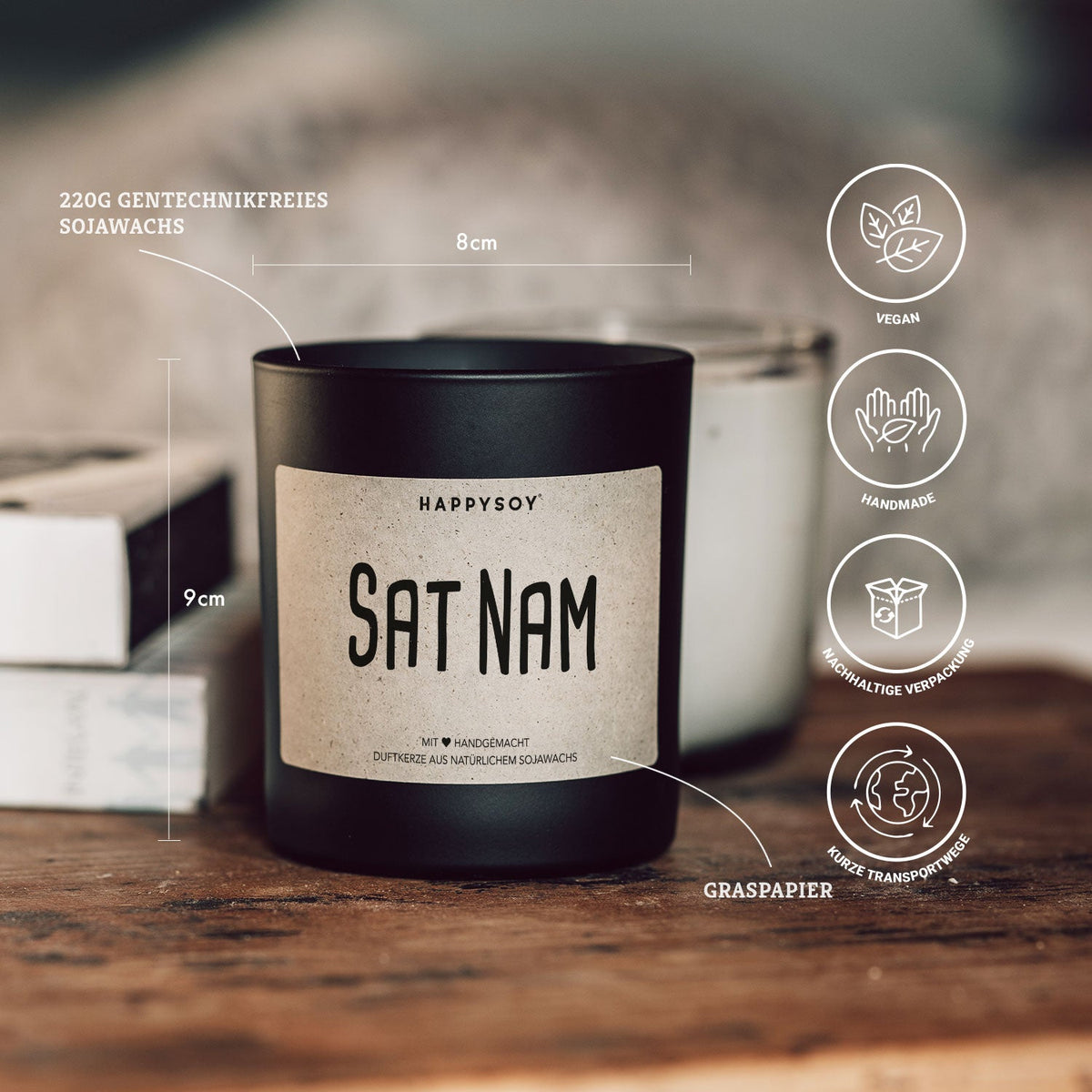 Duftkerze - Sat Nam - Happysoy®