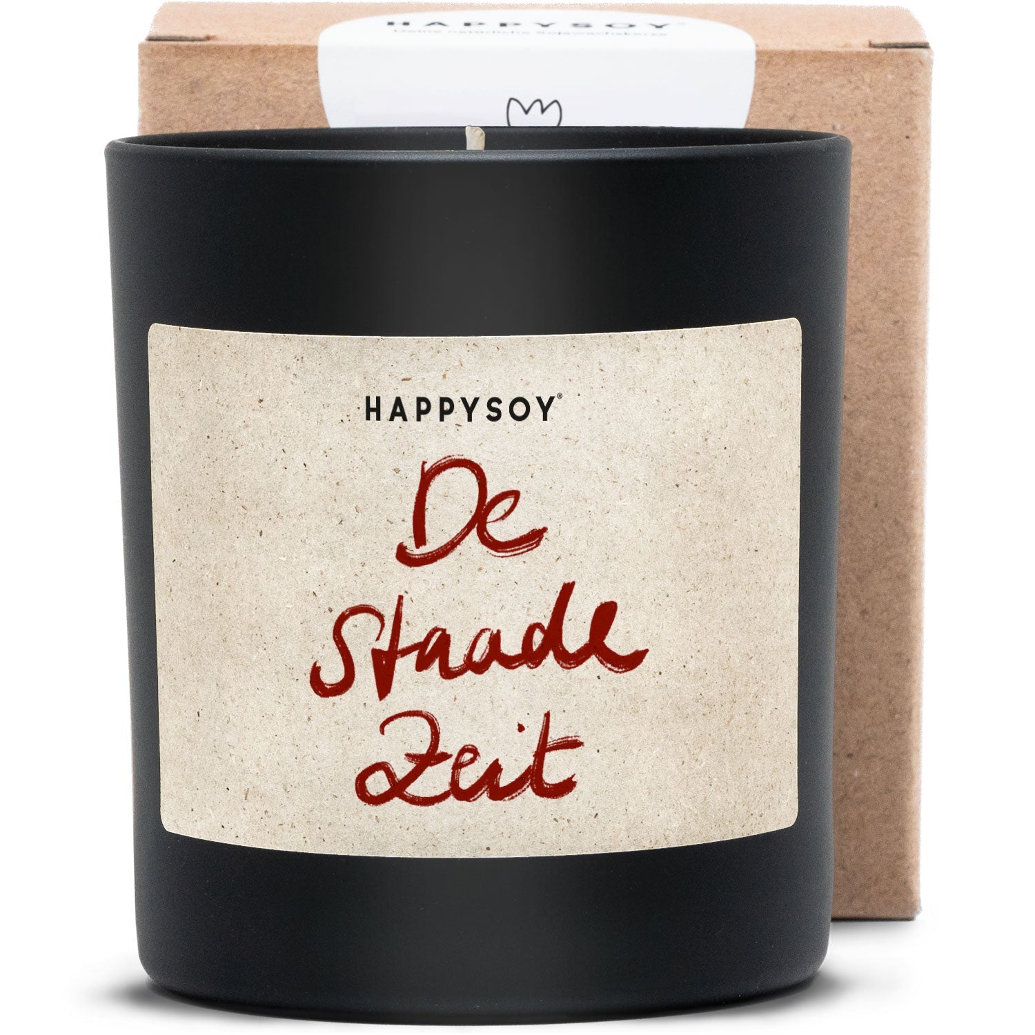 Duftkerze schwarz - Art Collection by Steffi Bauer "De staade Zeit" - Happysoy®