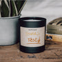 Duftkerze schwarz - Art Collection by Steffi Bauer "Frohes Fest" - Happysoy®