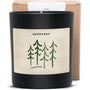 Duftkerze schwarz - Art Collection by Steffi Bauer "Tannen" - Happysoy®