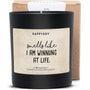 Duftkerze schwarz - Smells like I'm winning at life. - Happysoy®