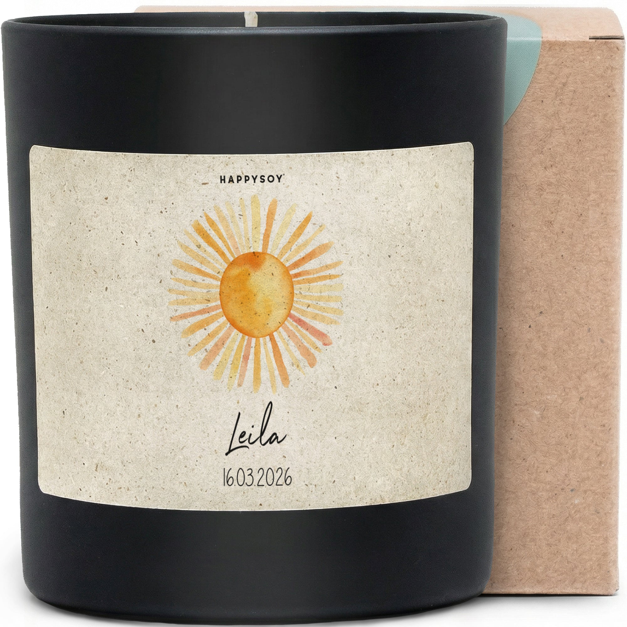 Duftkerze - Sonne (Personalisierbar) - Happysoy®