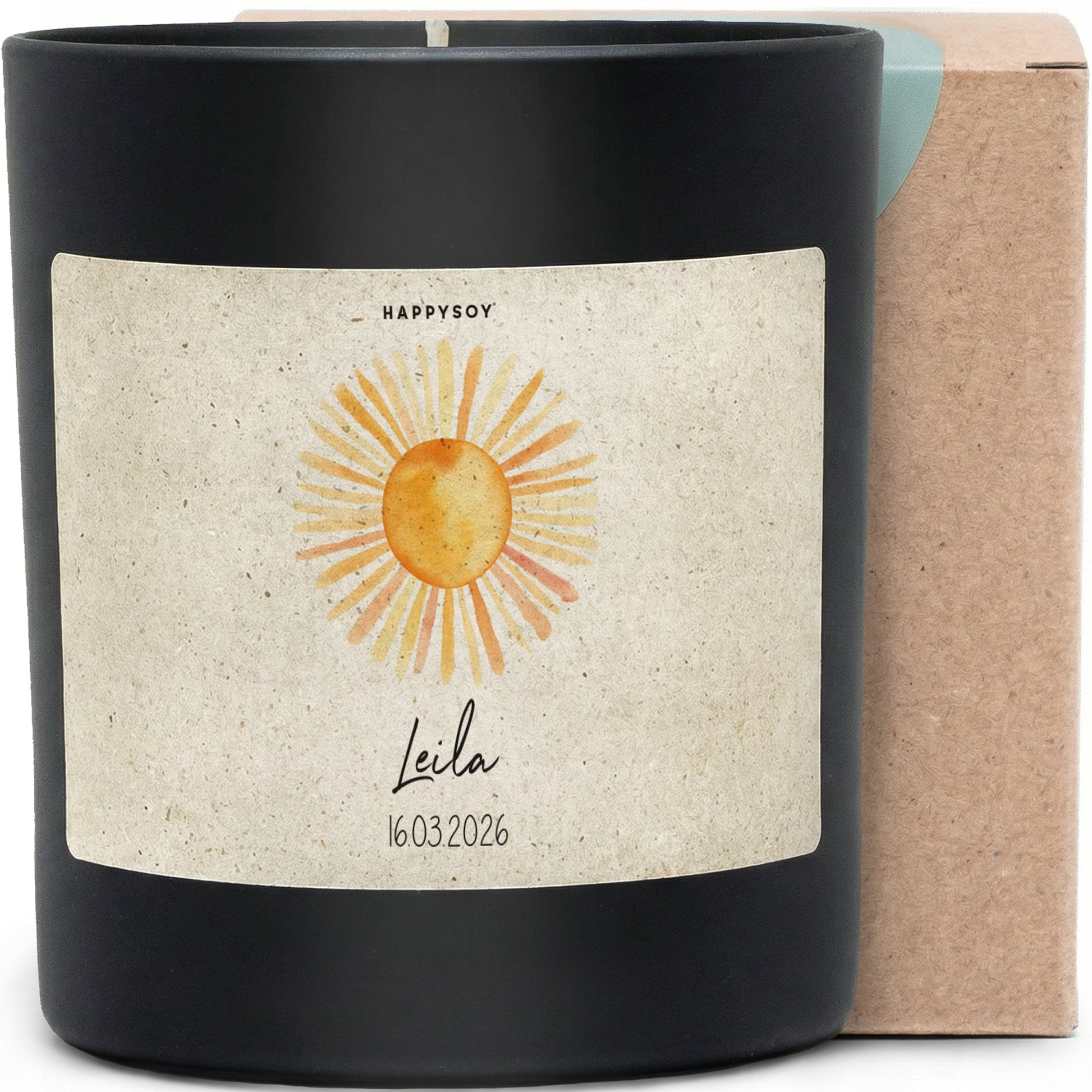 Duftkerze - Sonne (Personalisierbar) - Happysoy®
