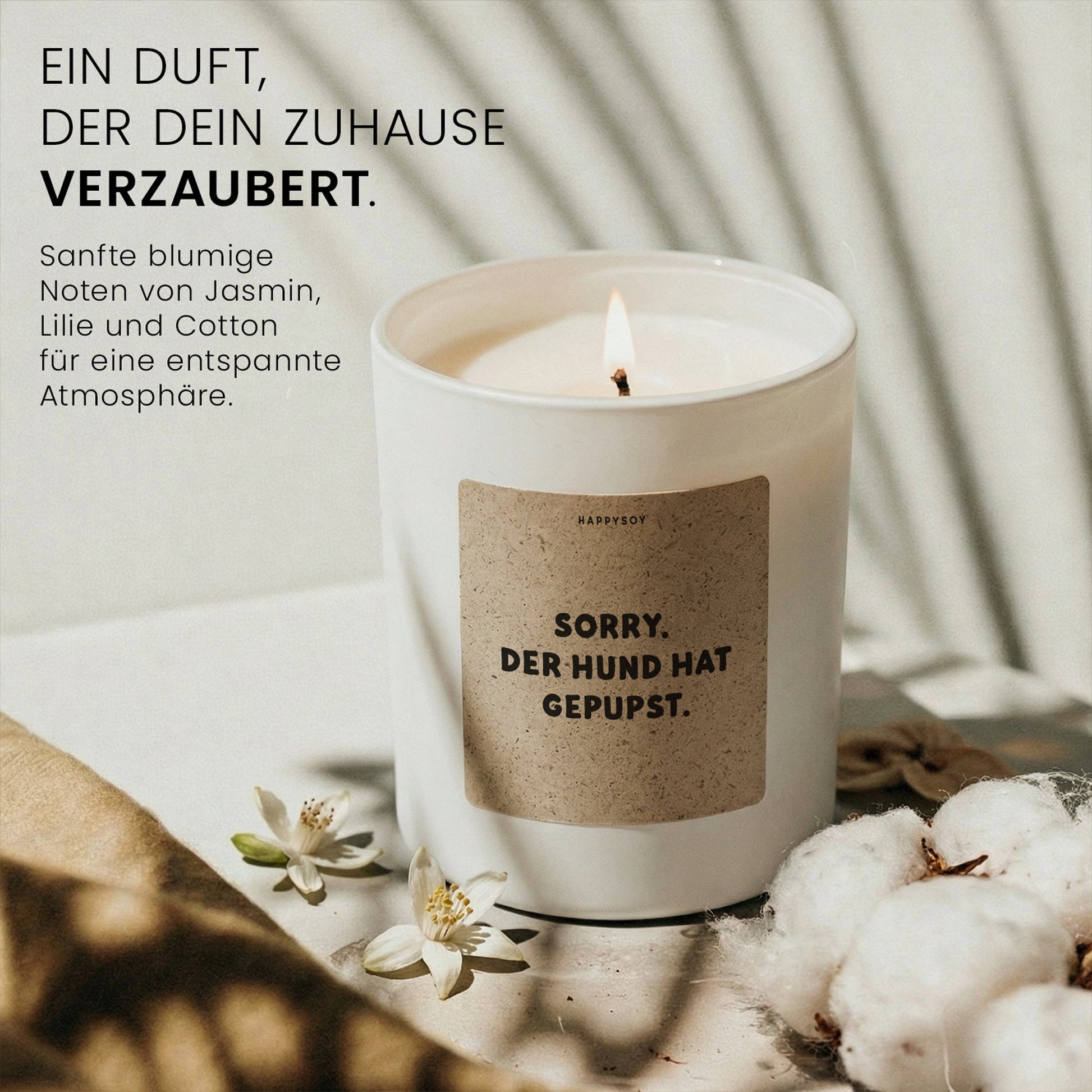 Duftkerze - SORRY. DER HUND hat gepupst. - Happysoy®