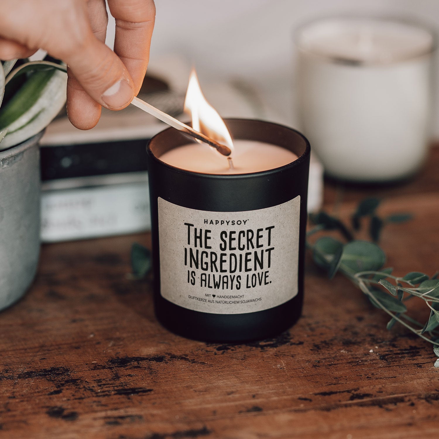 Duftkerze - The secret ingredient is always love - Happysoy®