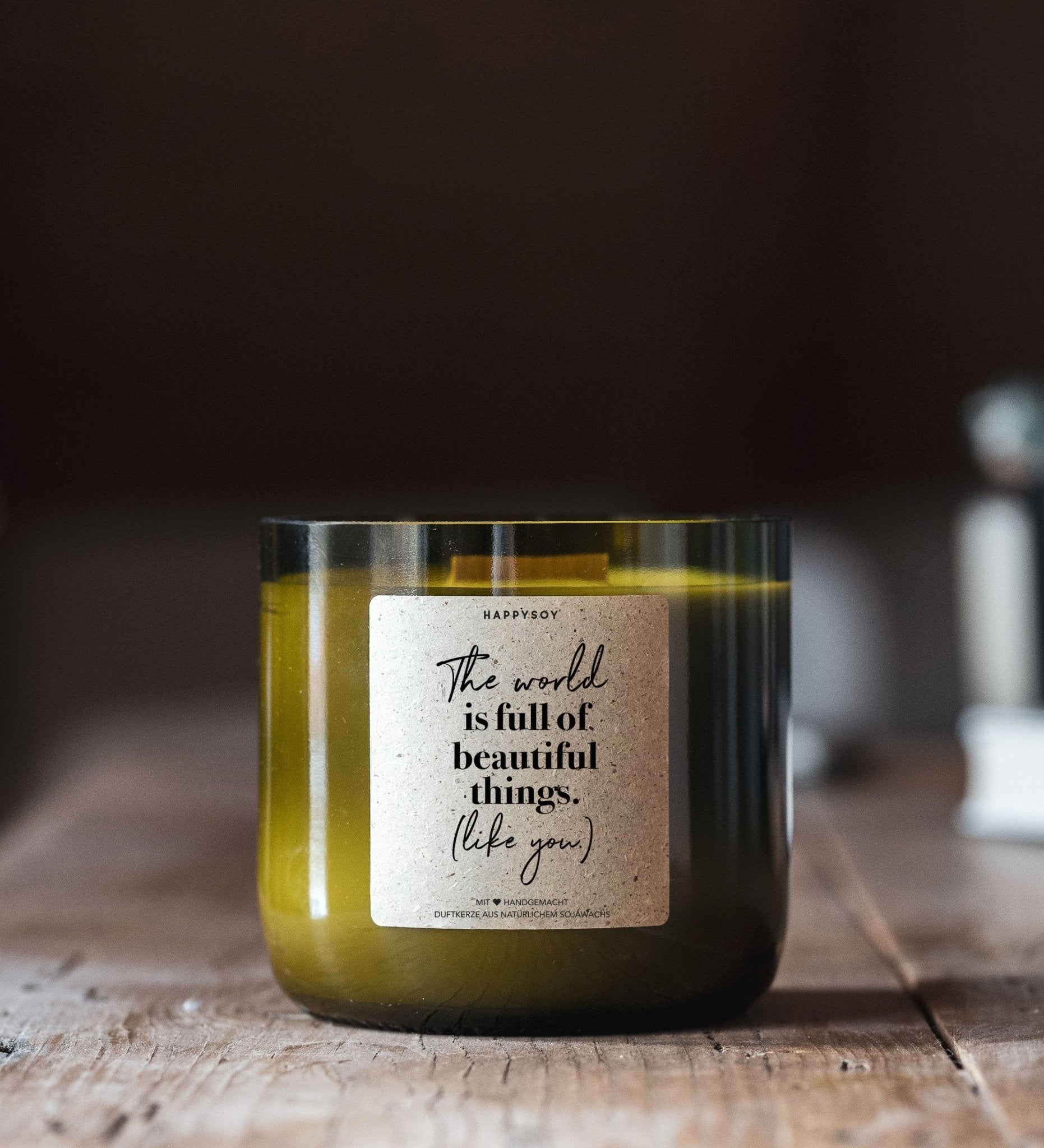 Duftkerze - The world is full of beautiful things (like you) - Happysoy®