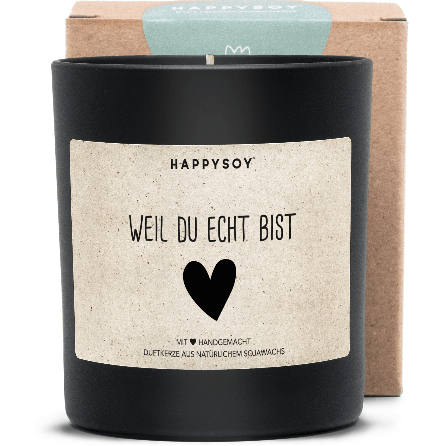 Duftkerze - WEIL DU ECHT BIST - Happysoy®