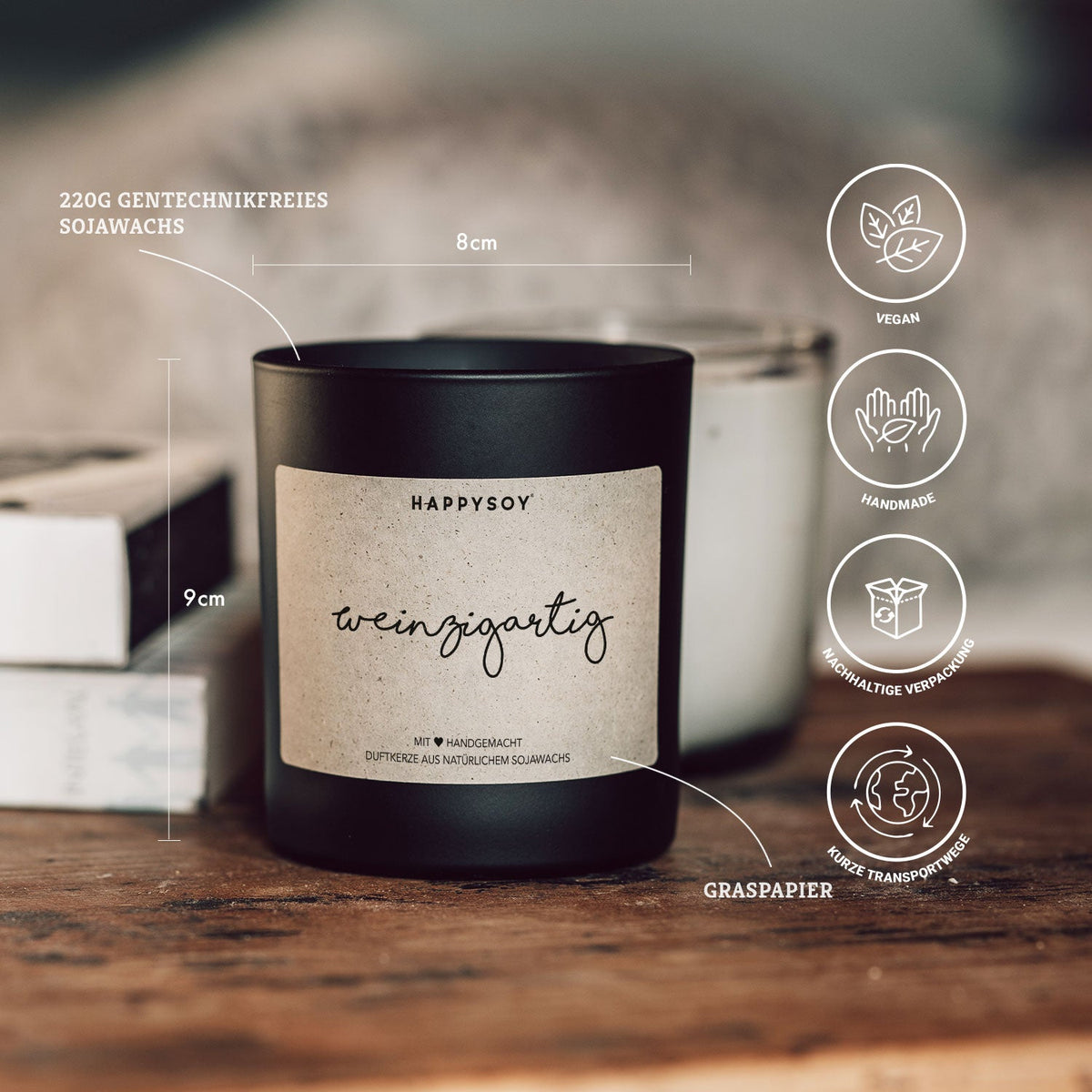 Duftkerze - Weinzigartig - Happysoy®