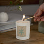 Duftkerze weiß - Art Collection by Steffi Bauer "Blauer Stern" - Happysoy®