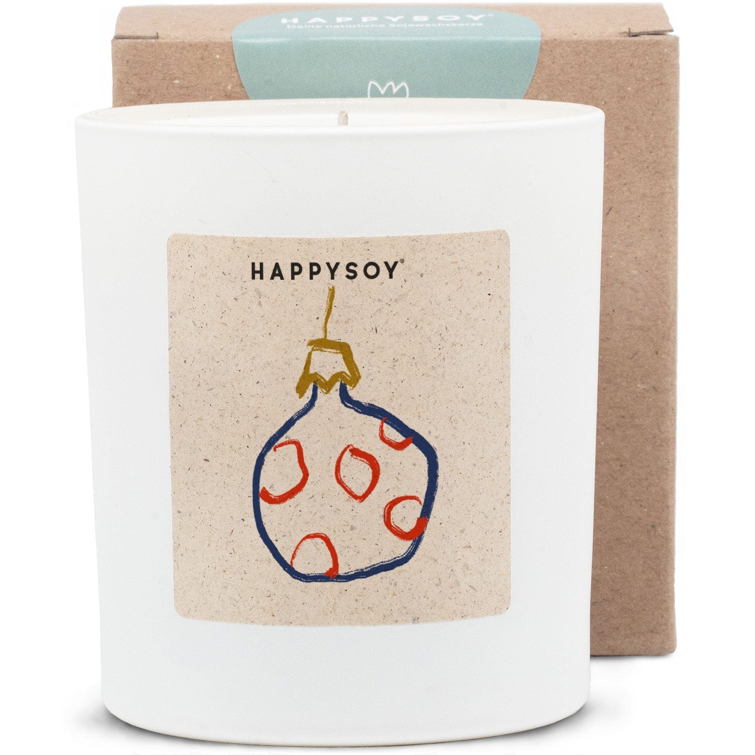 Duftkerze weiß - Art Collection by Steffi Bauer "Kugel" - Happysoy®