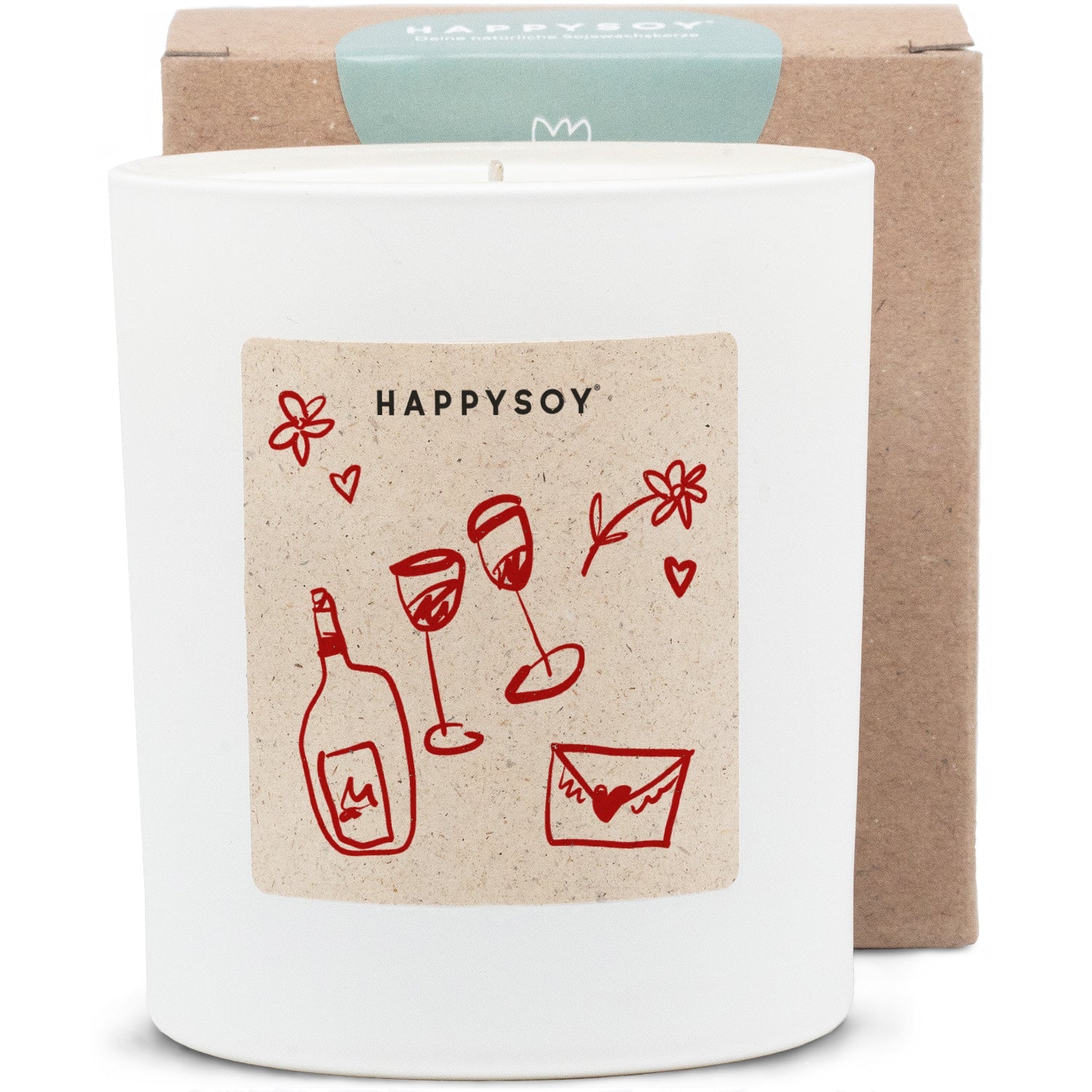 Duftkerze weiss - HAPPYSOY® by Steffi Bauer - Dinner - Happysoy®