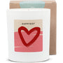Duftkerze weiss - HAPPYSOY® by Steffi Bauer - Herz rosarot - Happysoy®