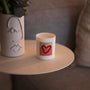Duftkerze weiss - HAPPYSOY® by Steffi Bauer - Herz rosarot - Happysoy®