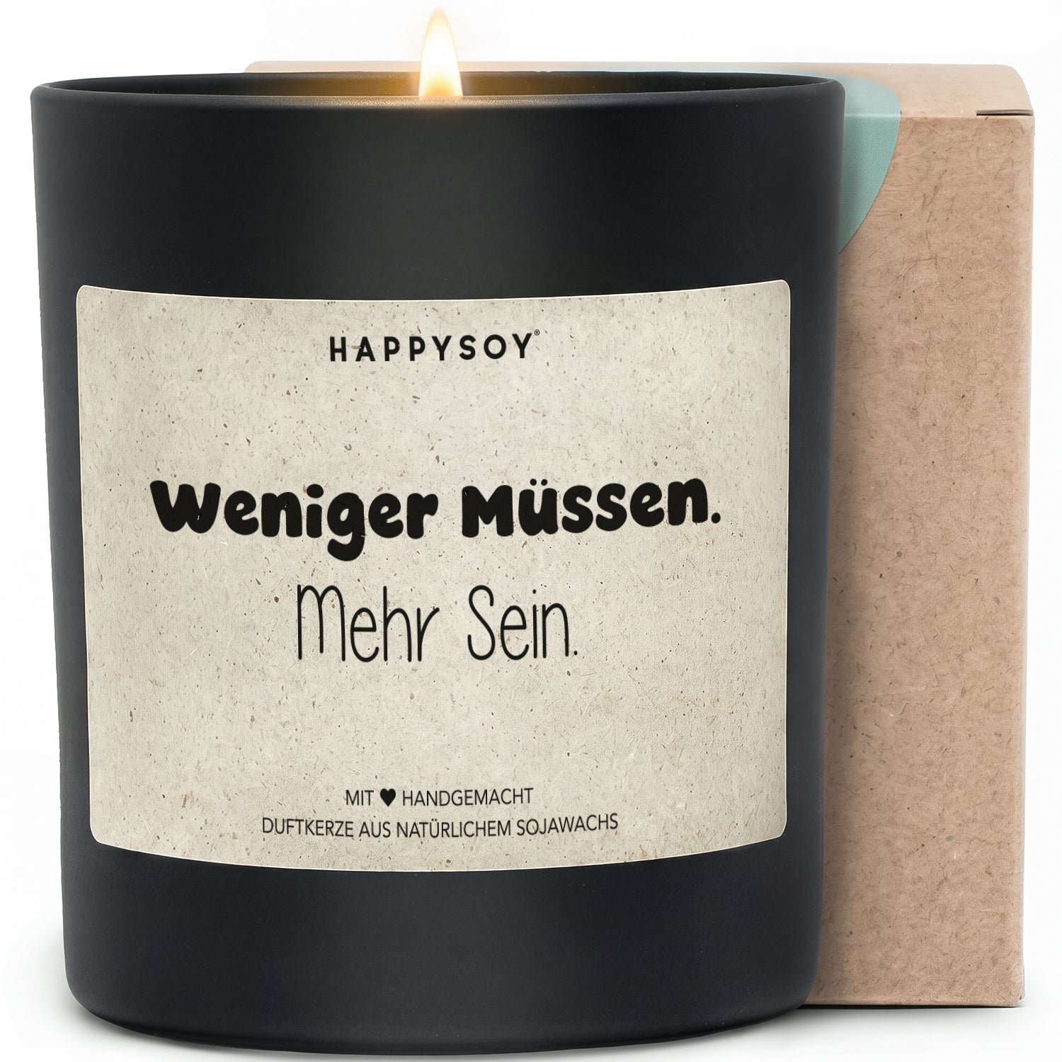 Duftkerze - Weniger Müssen. Mehr Sein. - Happysoy®