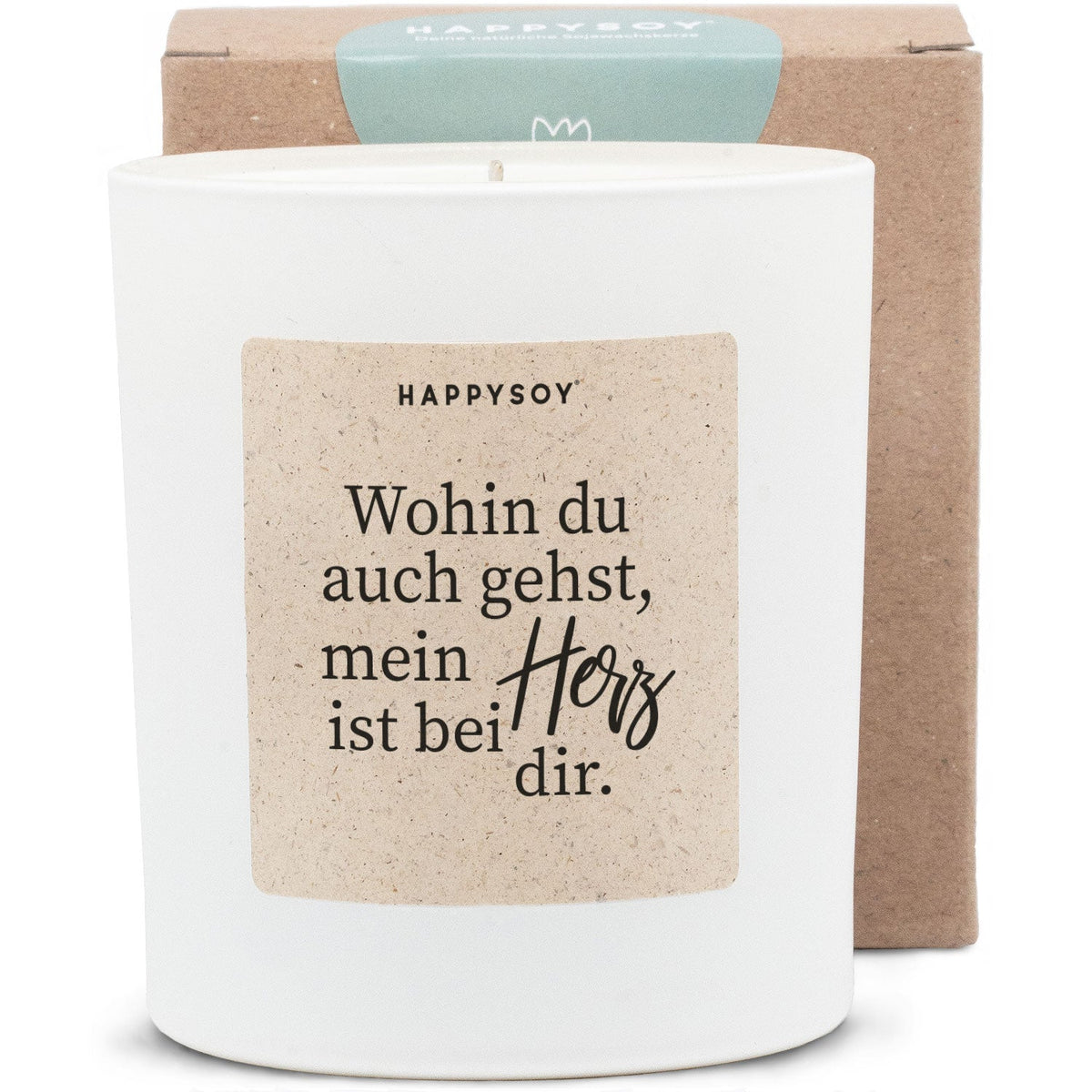 Duftkerze - wohin du auch gehst, mein herz ist bei dir. - Happysoy®