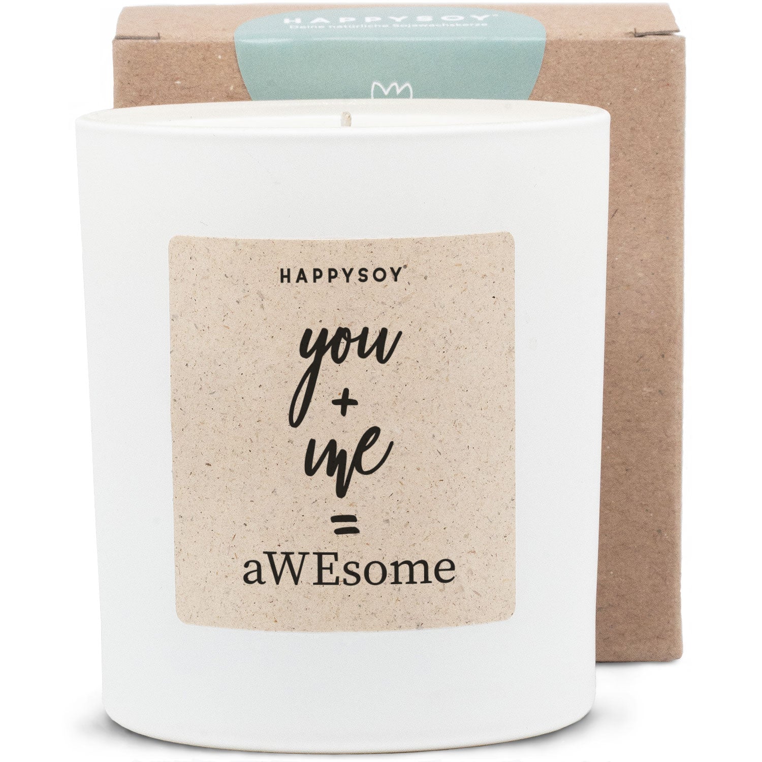 Duftkerze - you + me = aWEsome - Happysoy®