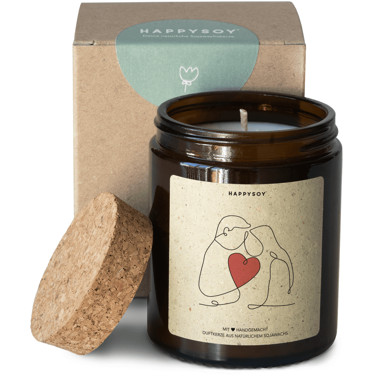 Duftkerze - You & Me mit Herz - Happysoy®
