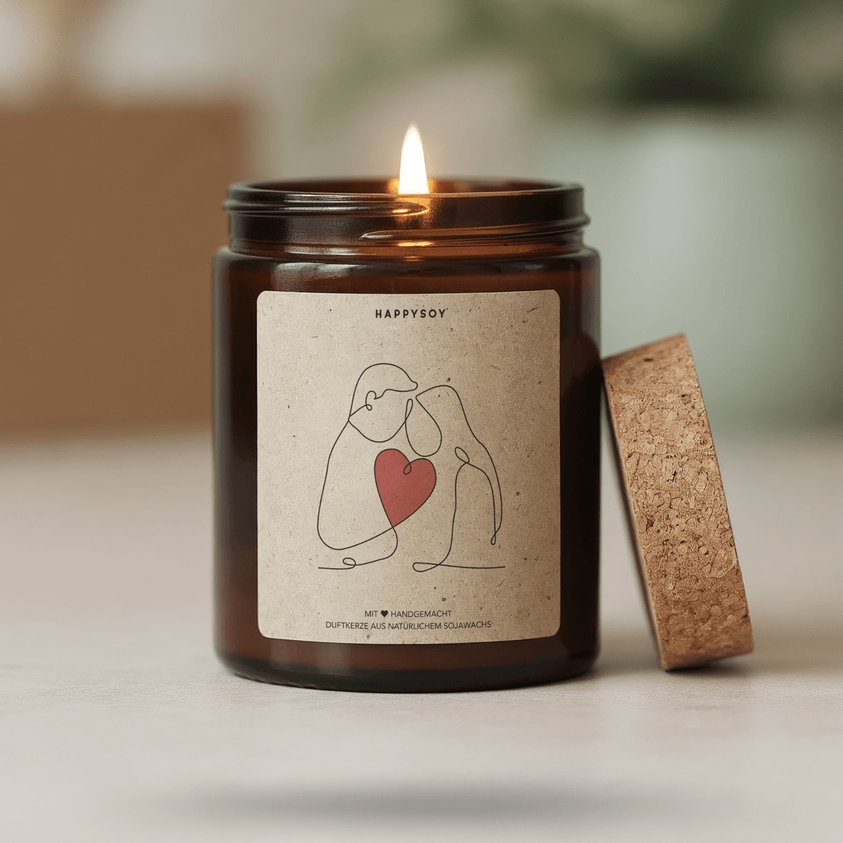 Duftkerze - You & Me mit Herz - Happysoy®