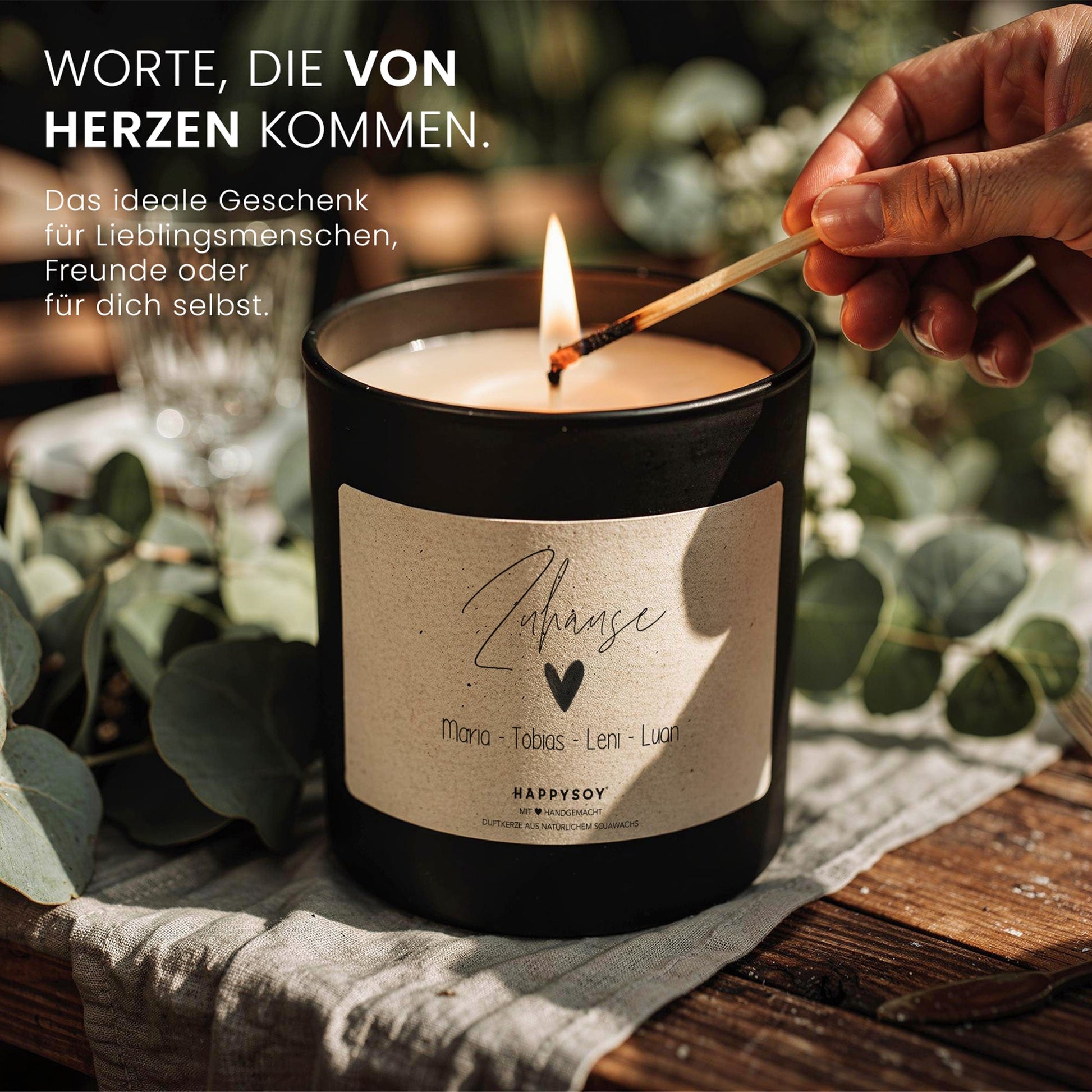 Duftkerze - Zuhause (Personalisierbar) - Happysoy®
