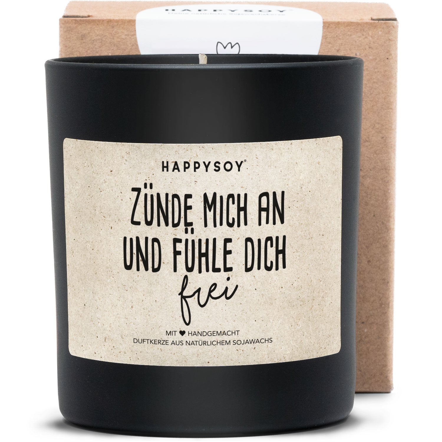 Duftkerze - Zünde mich an und fühle dich frei - Happysoy®