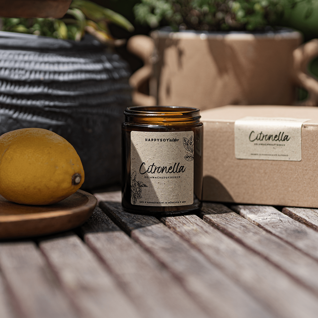 Duftkerzen - Citronella Kerzen (Bundle aus 2 Stück) - Happysoy®
