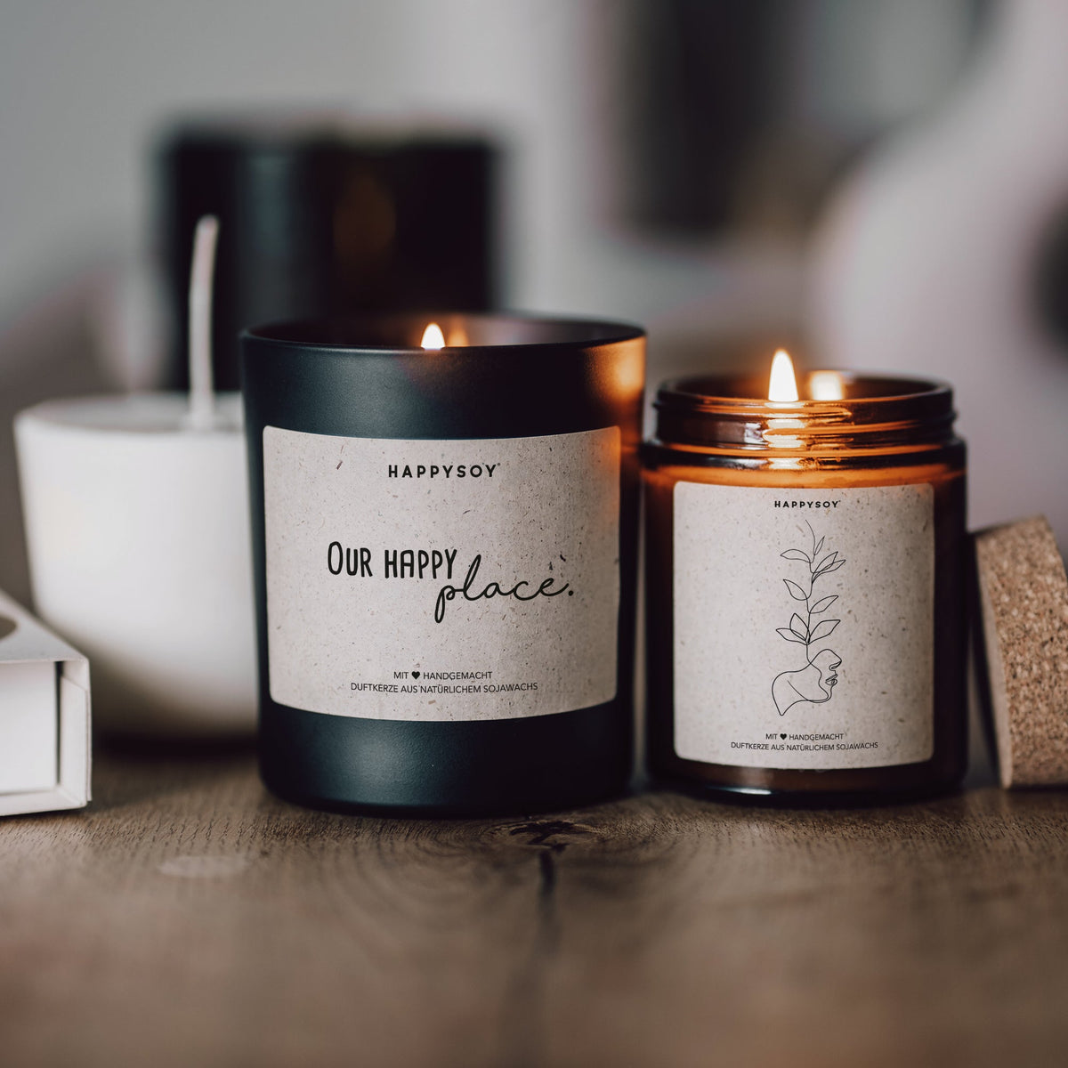 Duftkerzen - Geschenkset Einzugs - Bundle 02 inkl Refill - Happysoy®