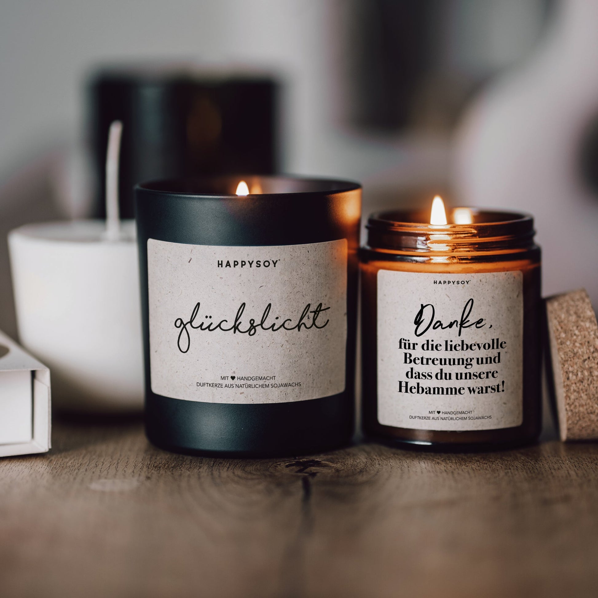 Duftkerzen - Geschenkset Hebamme - Bundle 03 inkl Refill - Happysoy®
