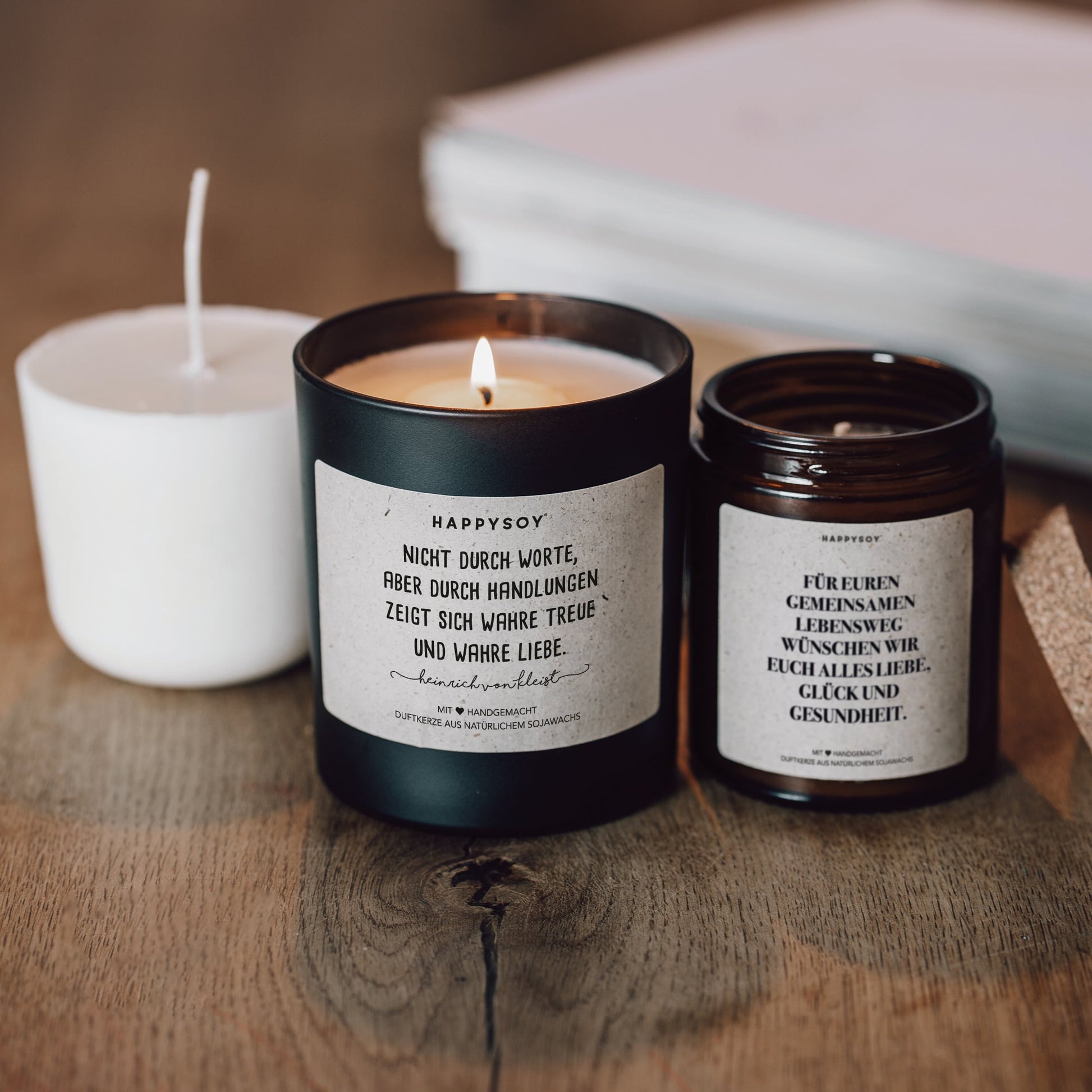 Duftkerzen - Geschenkset Hochzeits - Bundle 03 inkl Refill - Happysoy®