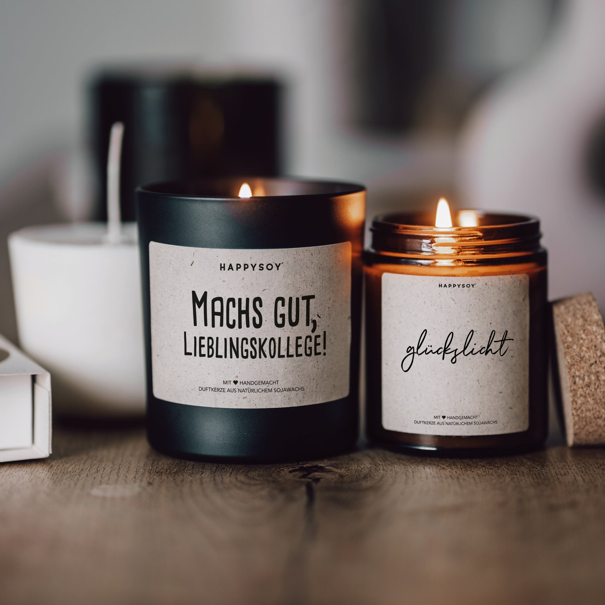 Duftkerzen - Geschenkset Kolleg:innen - Bundle 04 inkl Refill - Happysoy®