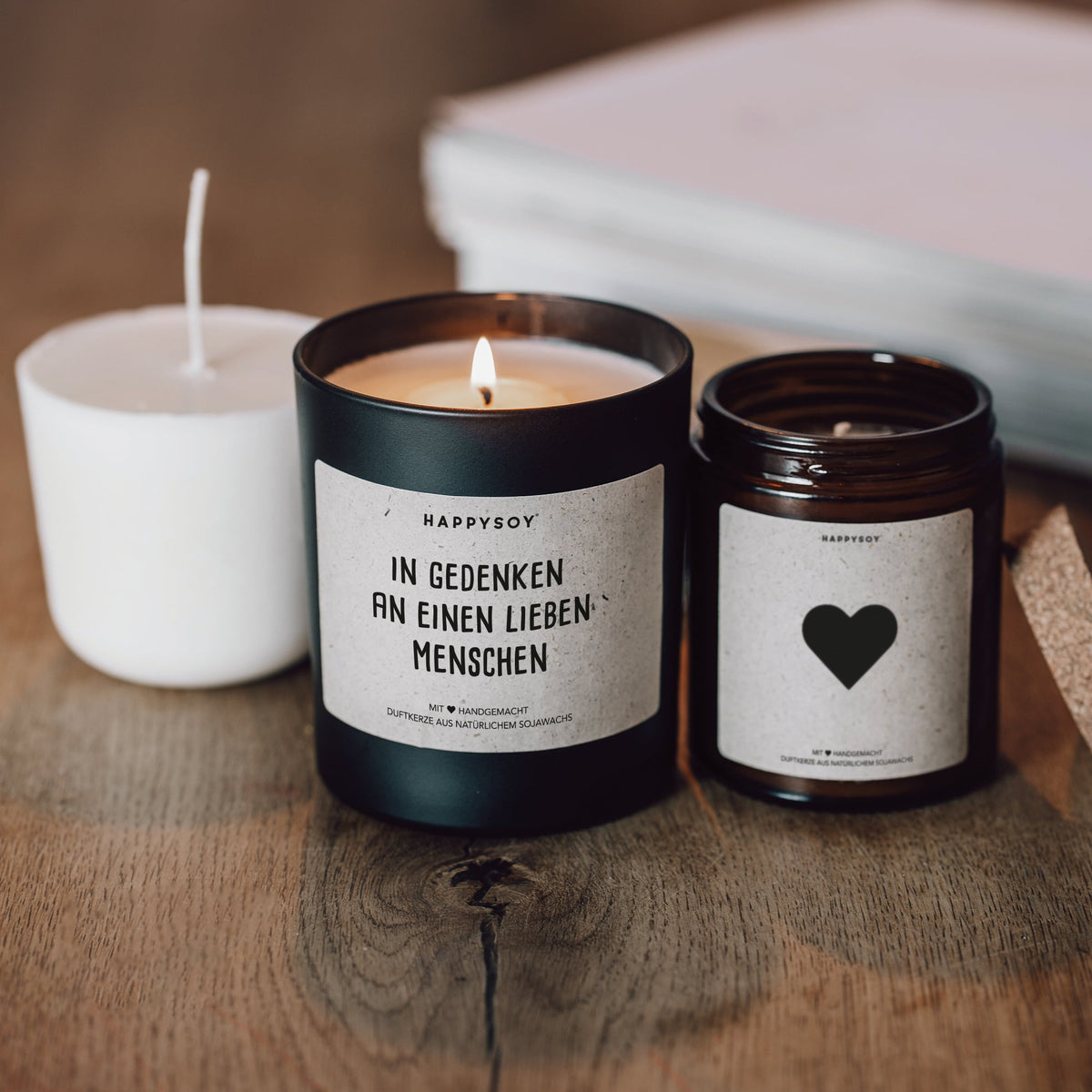 Duftkerzen - Geschenkset Kondolenz - Bundle 01 inkl Refill - Happysoy®