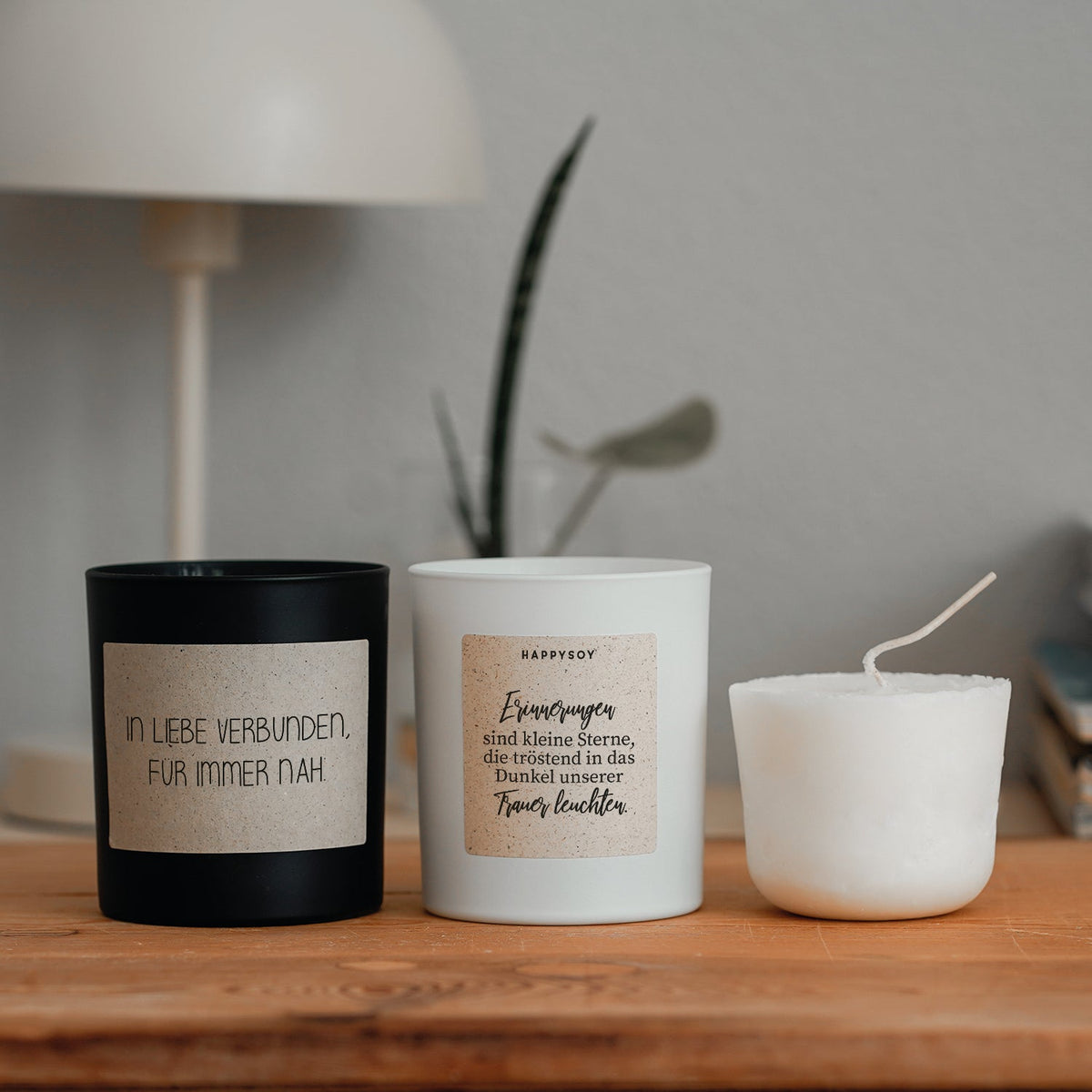 Duftkerzen - Geschenkset - Kondolenz - Bundle 04 inkl. Refill - Happysoy®