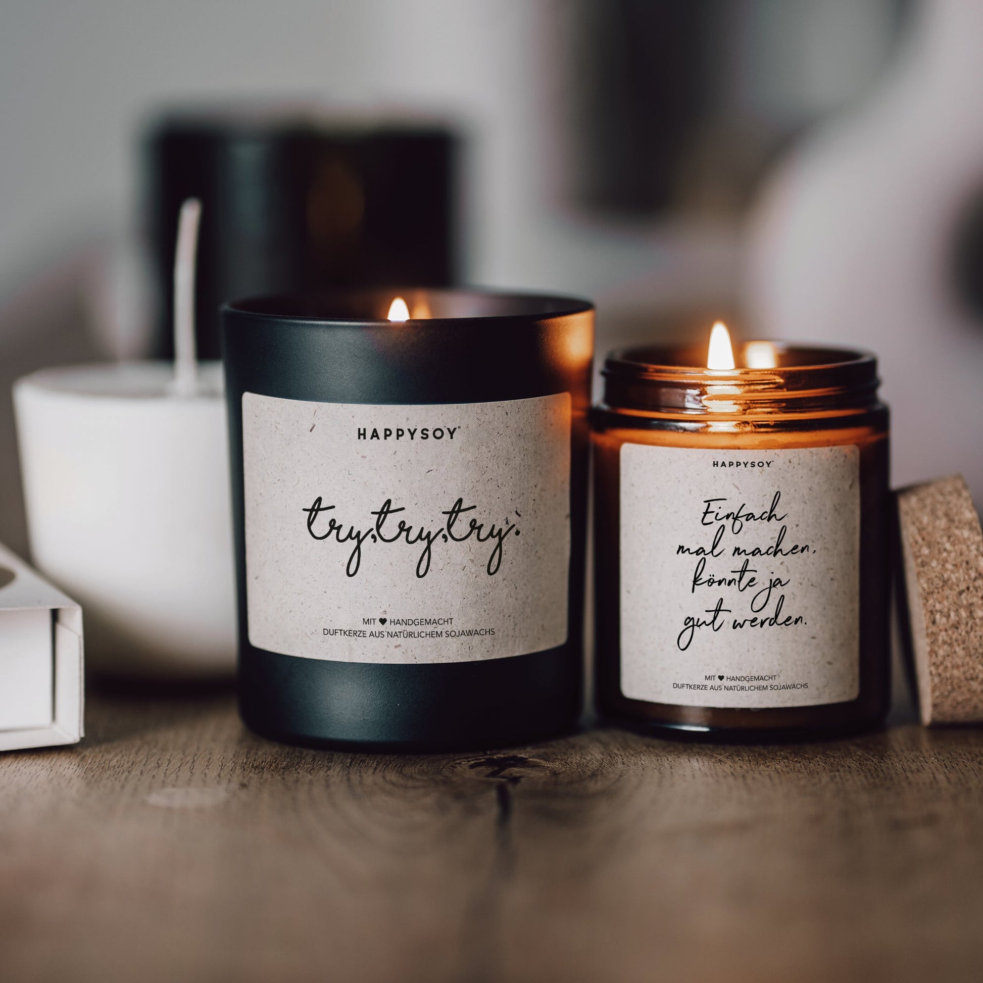 Duftkerzen - Geschenkset Motivations - Bundle 04 inkl. Refill - Happysoy®