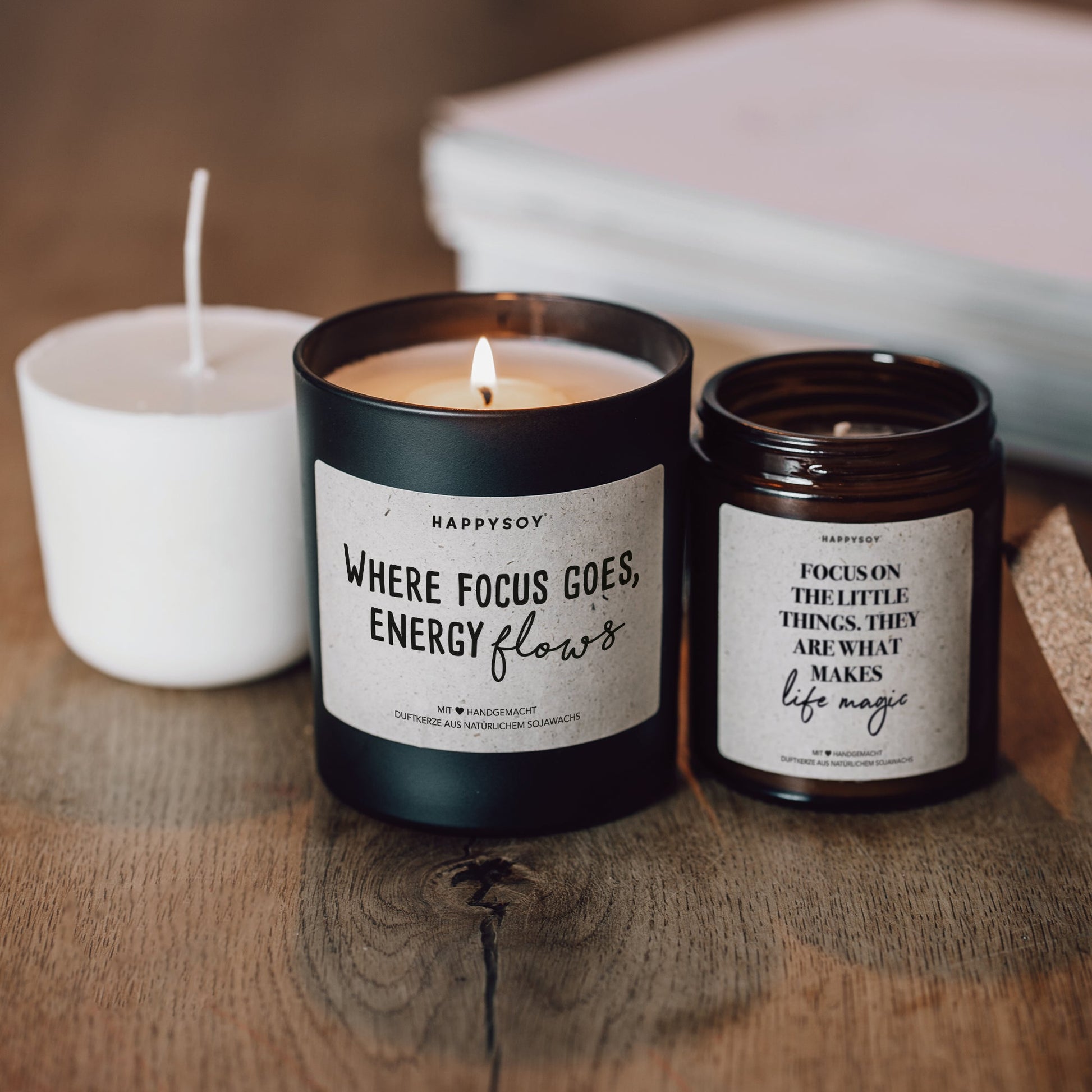 Duftkerzen - Geschenkset Motivations - Bundle 05 inkl. Refill - Happysoy®