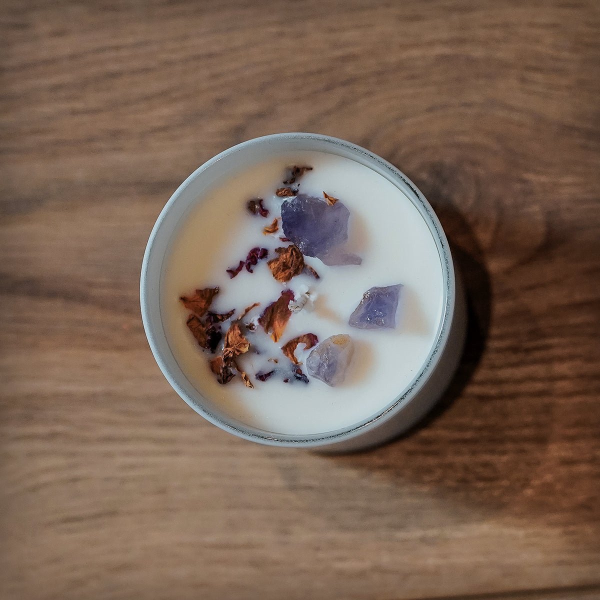 Moonlight - Duftkerze mit Amethyst und Rosenblättern - Alycia Marie x Happysoy - Happysoy®