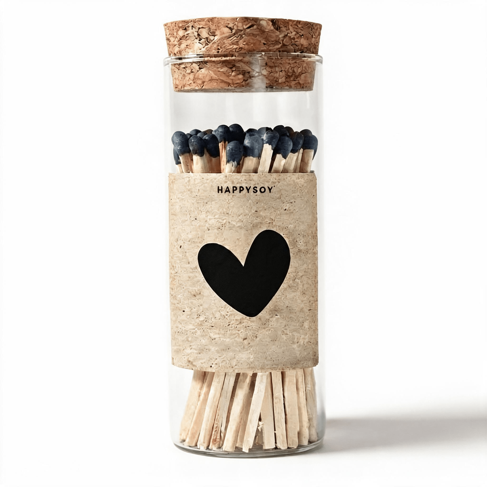 Streichhölzer im Glas mit Korken - Happysoy®