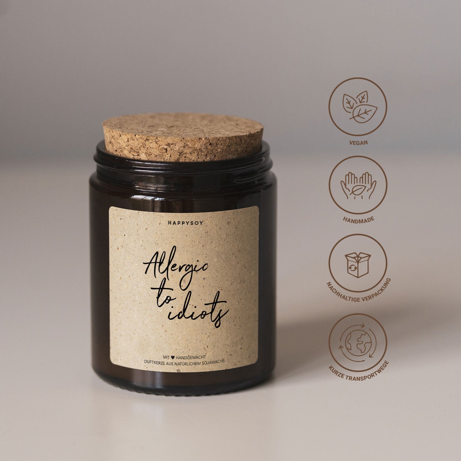 Duftkerze - Allergic to idiots - Happysoy®