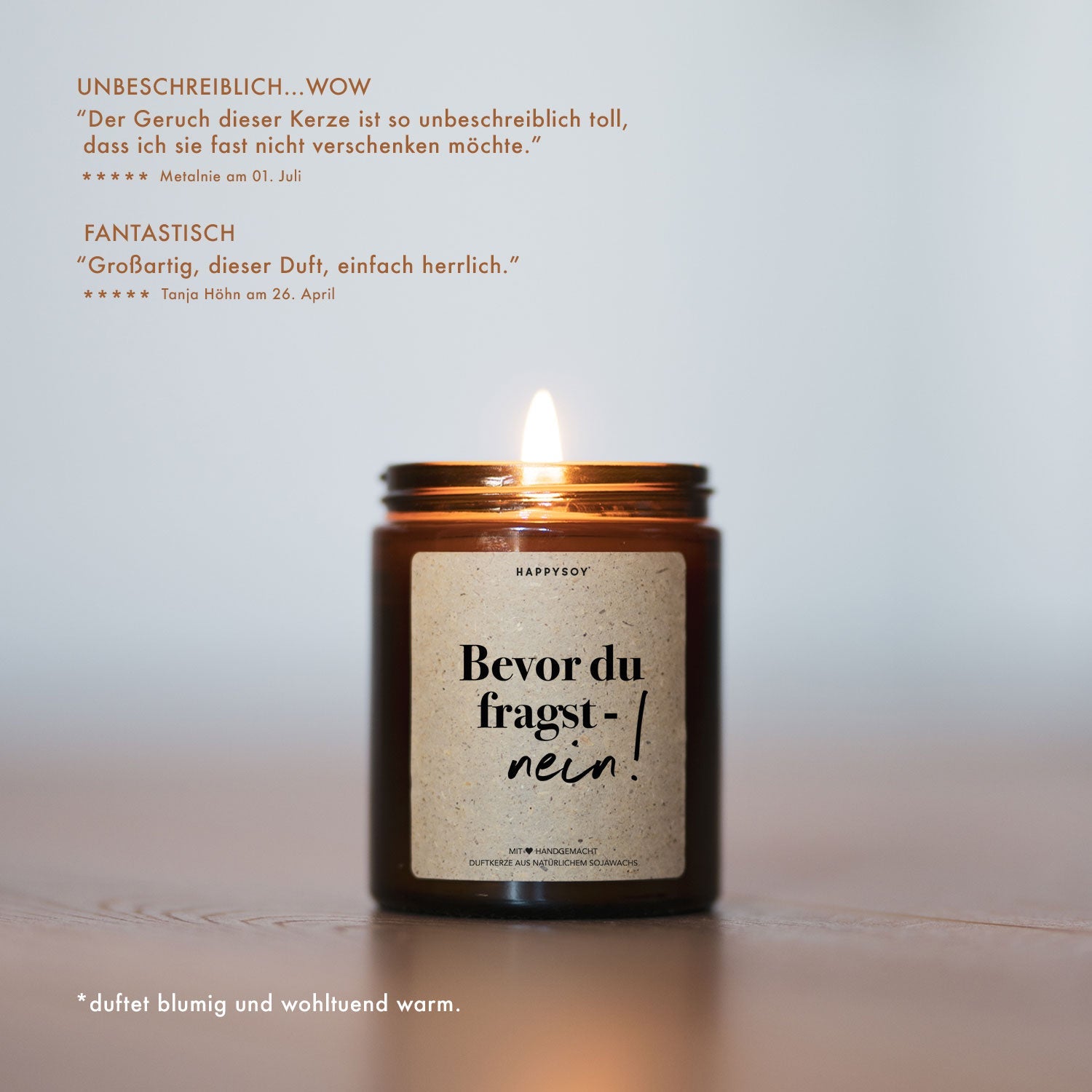 Duftkerze - Bevor du fragst - nein. - Happysoy®