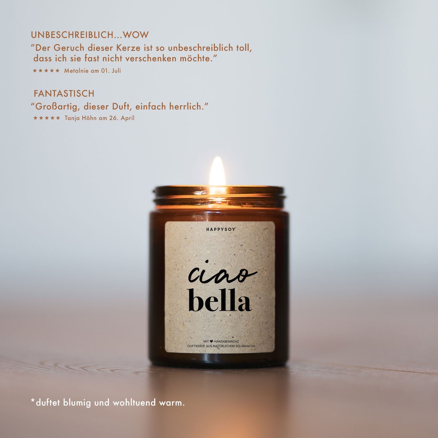 Duftkerze - ciao bella - Happysoy®