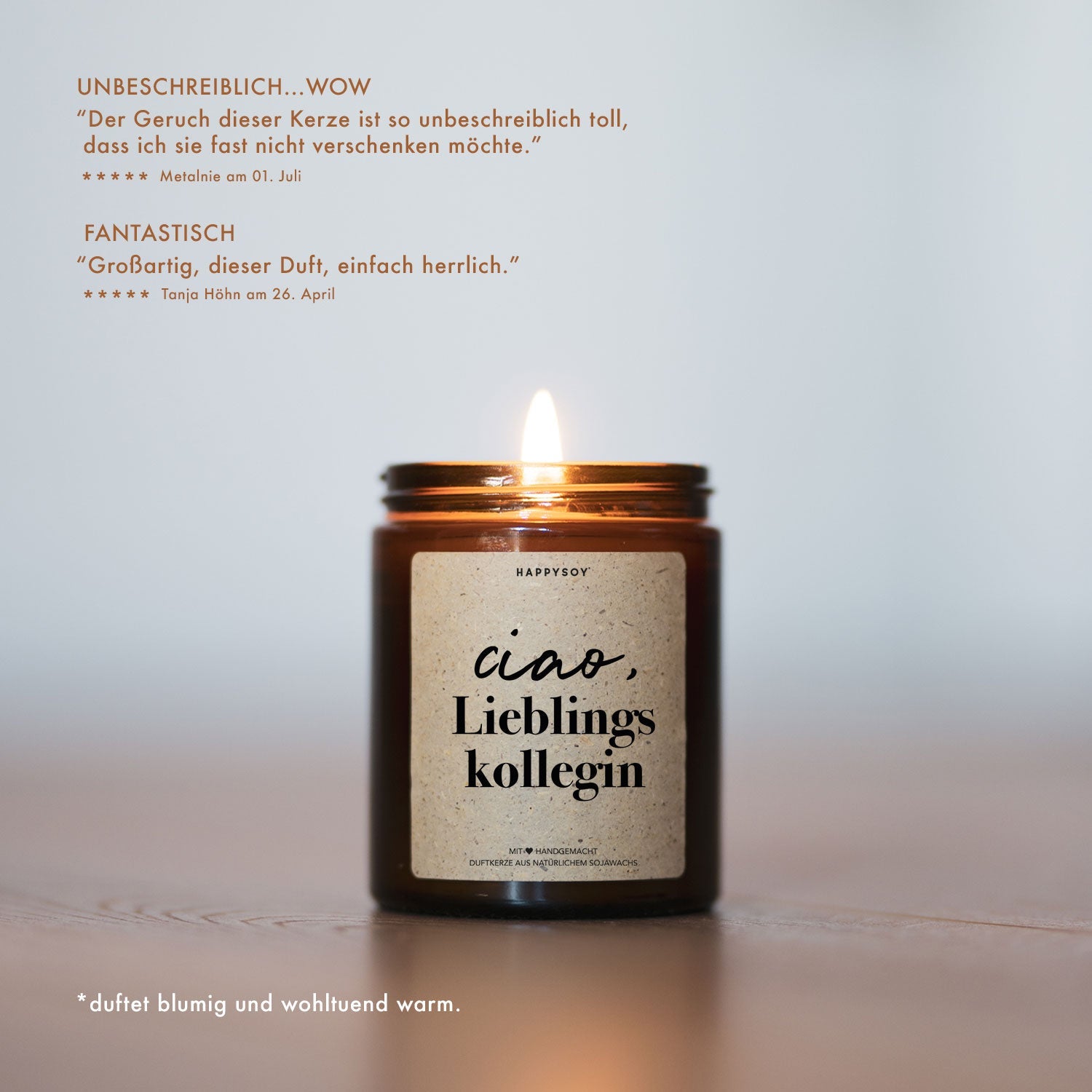 Duftkerze - Ciao, Lieblingskollegin! - Happysoy®