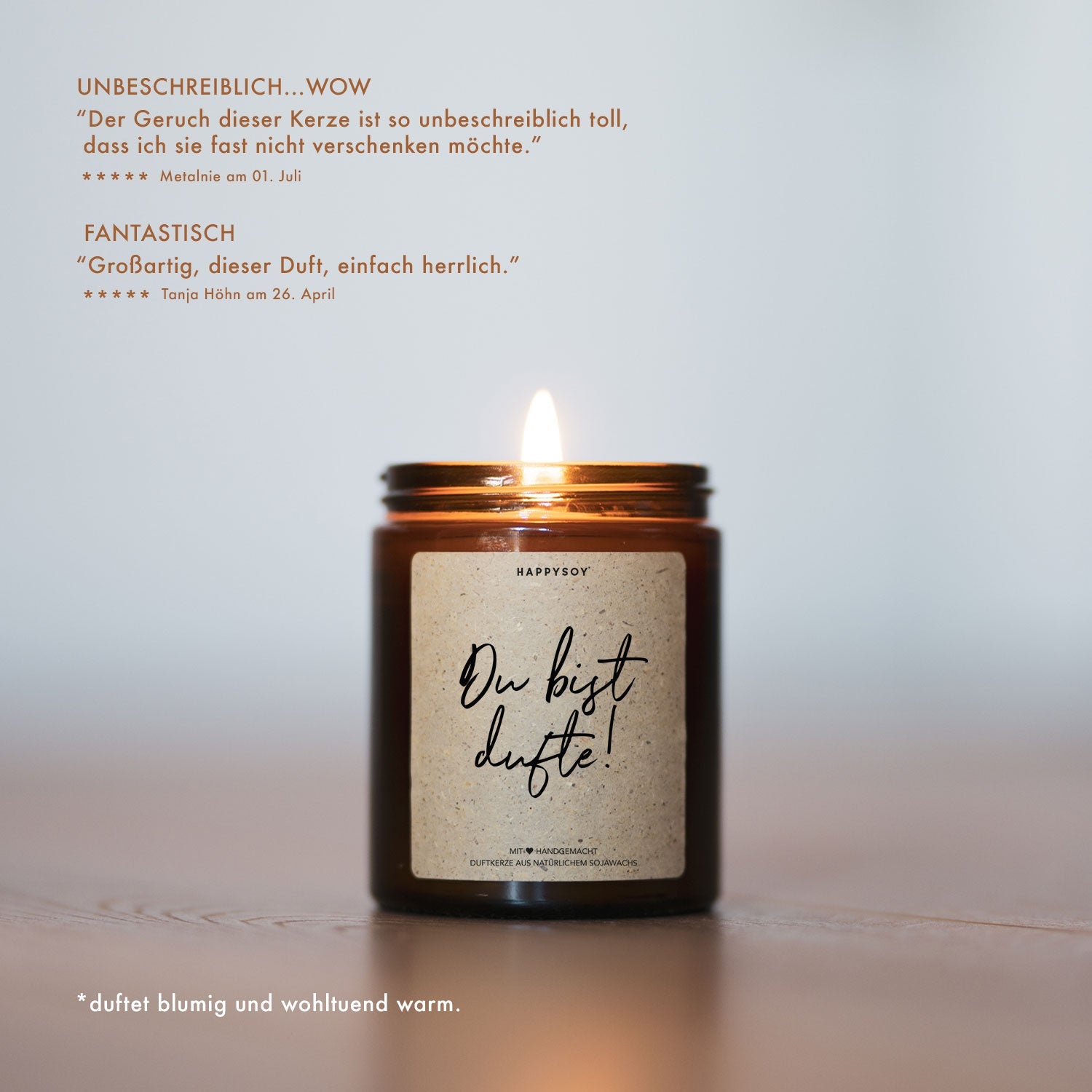 Duftkerze - Du bist dufte. - Happysoy®