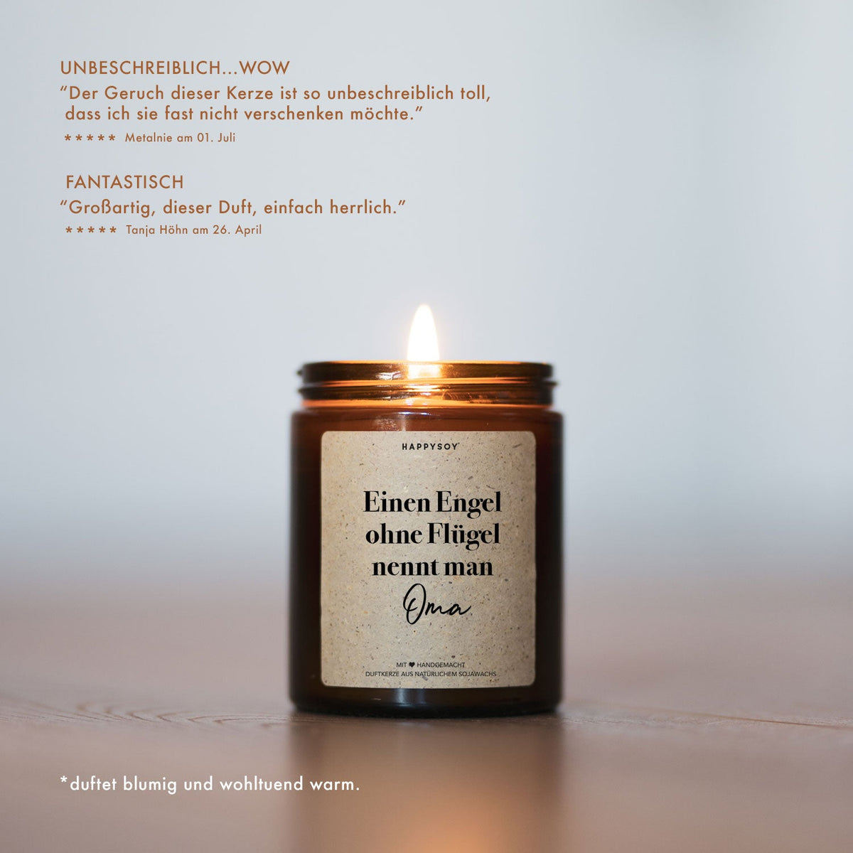 Duftkerze - Einen Engel ohne Flügel nennt man Oma - Happysoy®