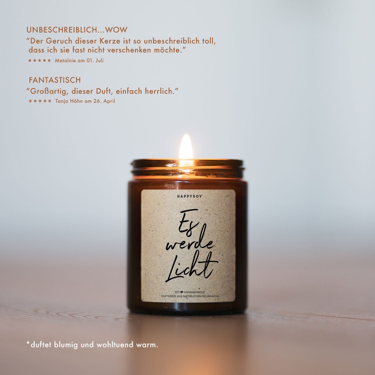 Duftkerze - Es werde Licht - Happysoy®