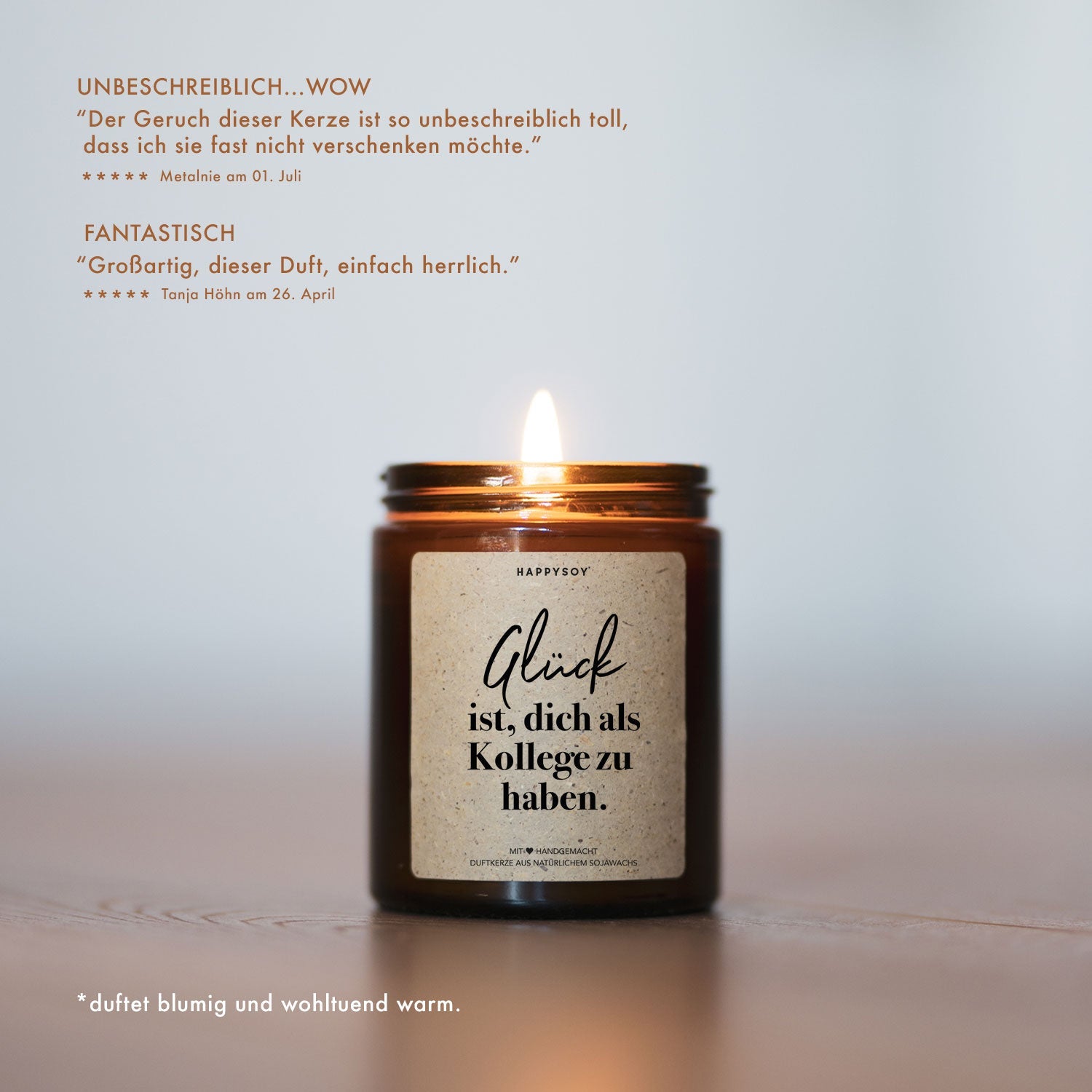 Duftkerze - Glück ist, dich als Kollege zu haben - Happysoy®