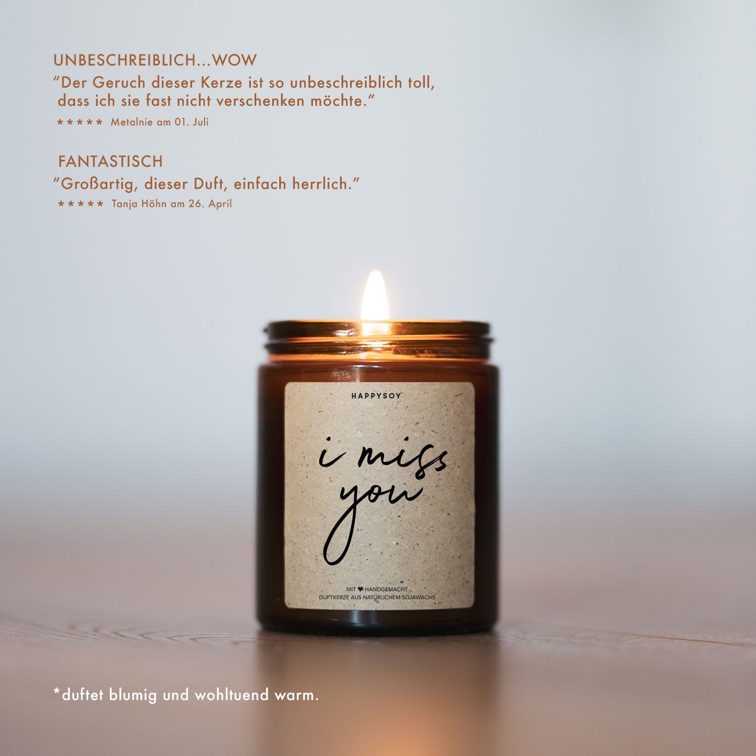 Duftkerze - I miss you! - Happysoy®